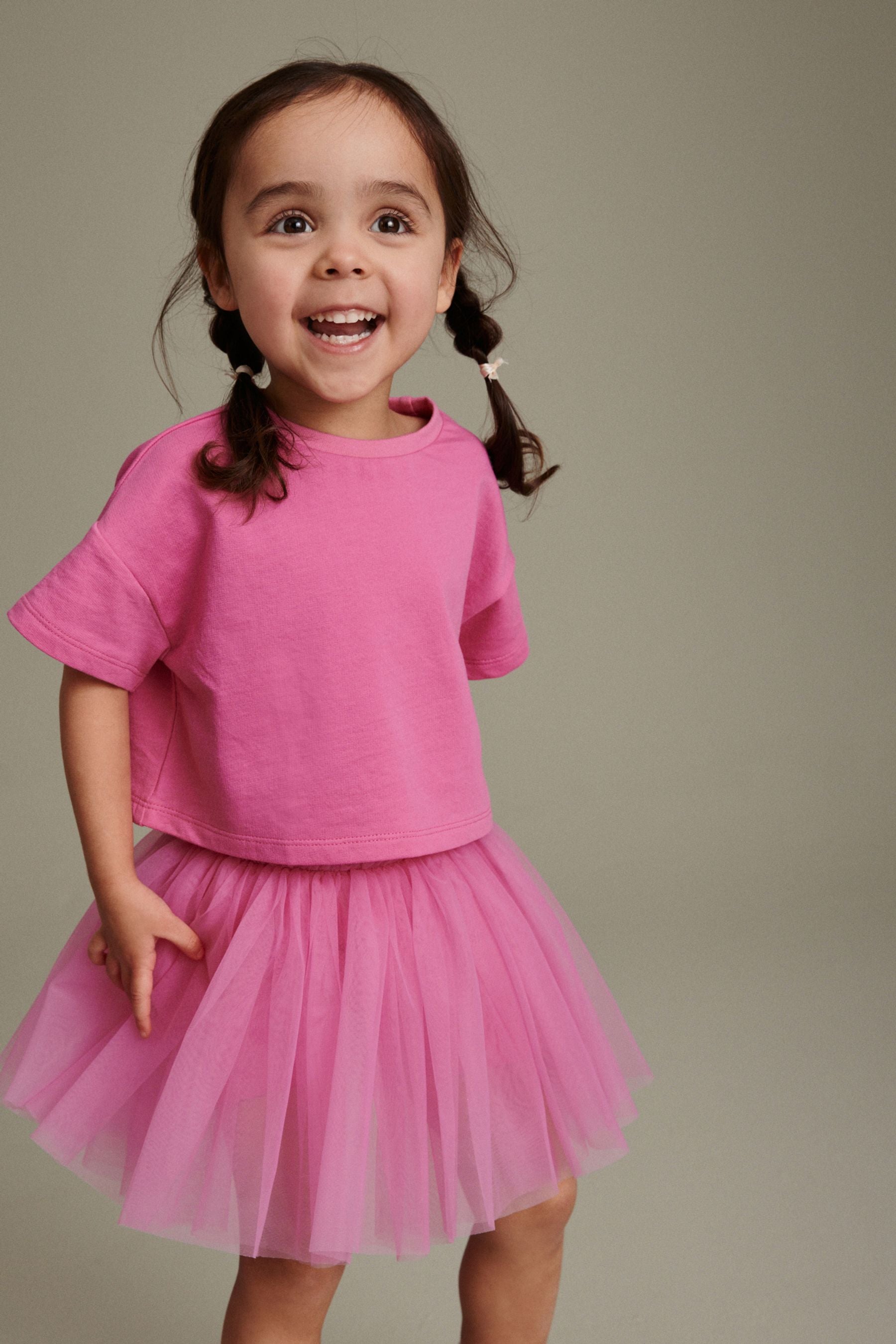 Bright Pink T-Shirt and Skirt Set (3mths-7yrs)