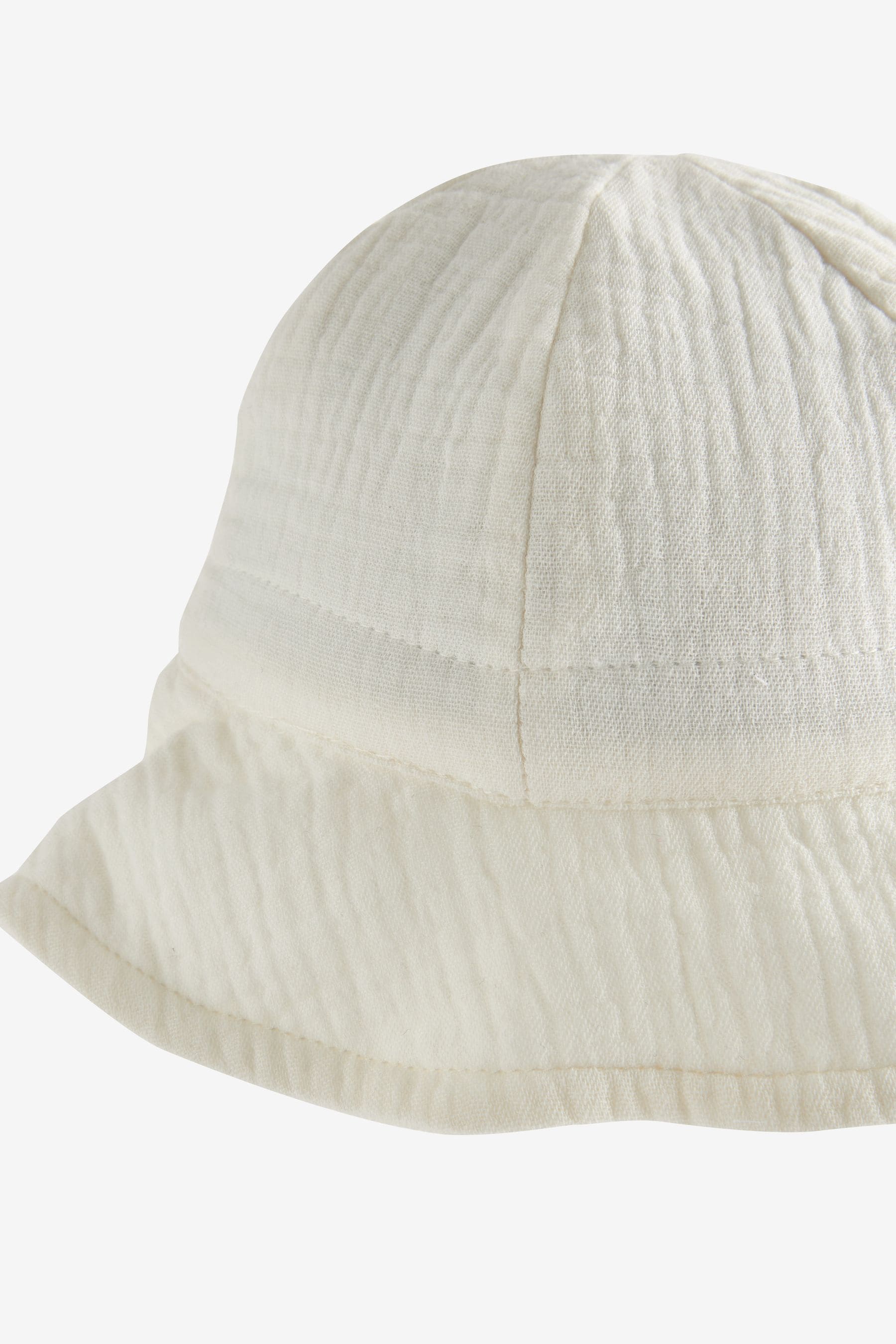 Ecru Baby Wide Brim Crinkle Hat (0mths-2yrs)