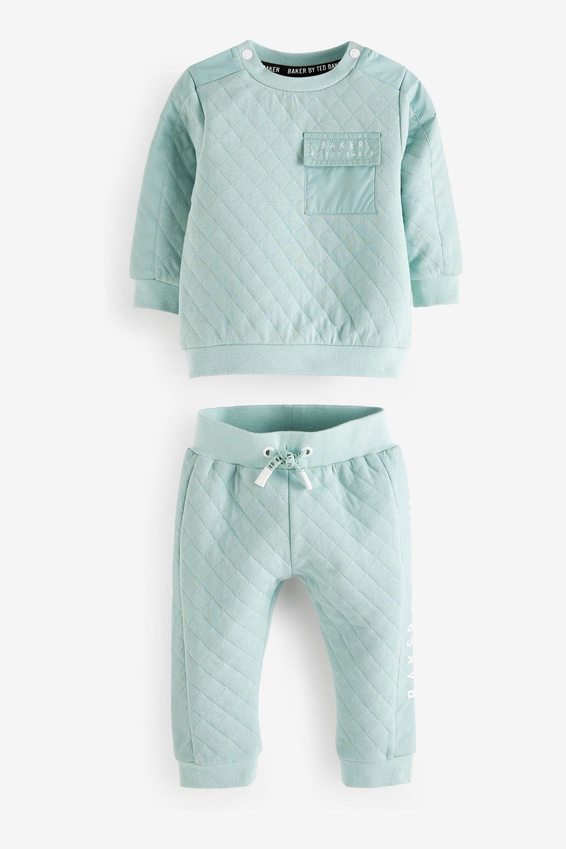 Green Baker by Ted Baker Green Quilted Sweater and Joggers Set