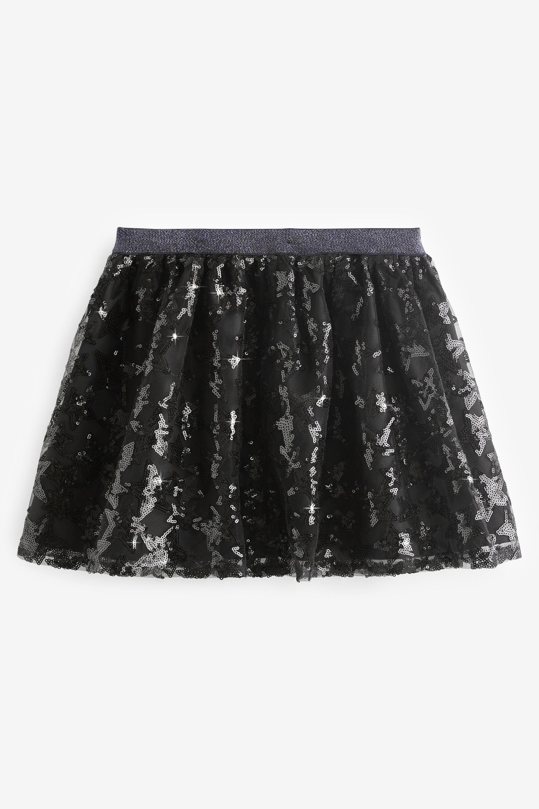 Black Star Sequin Tulle Skirt (3-16yrs)