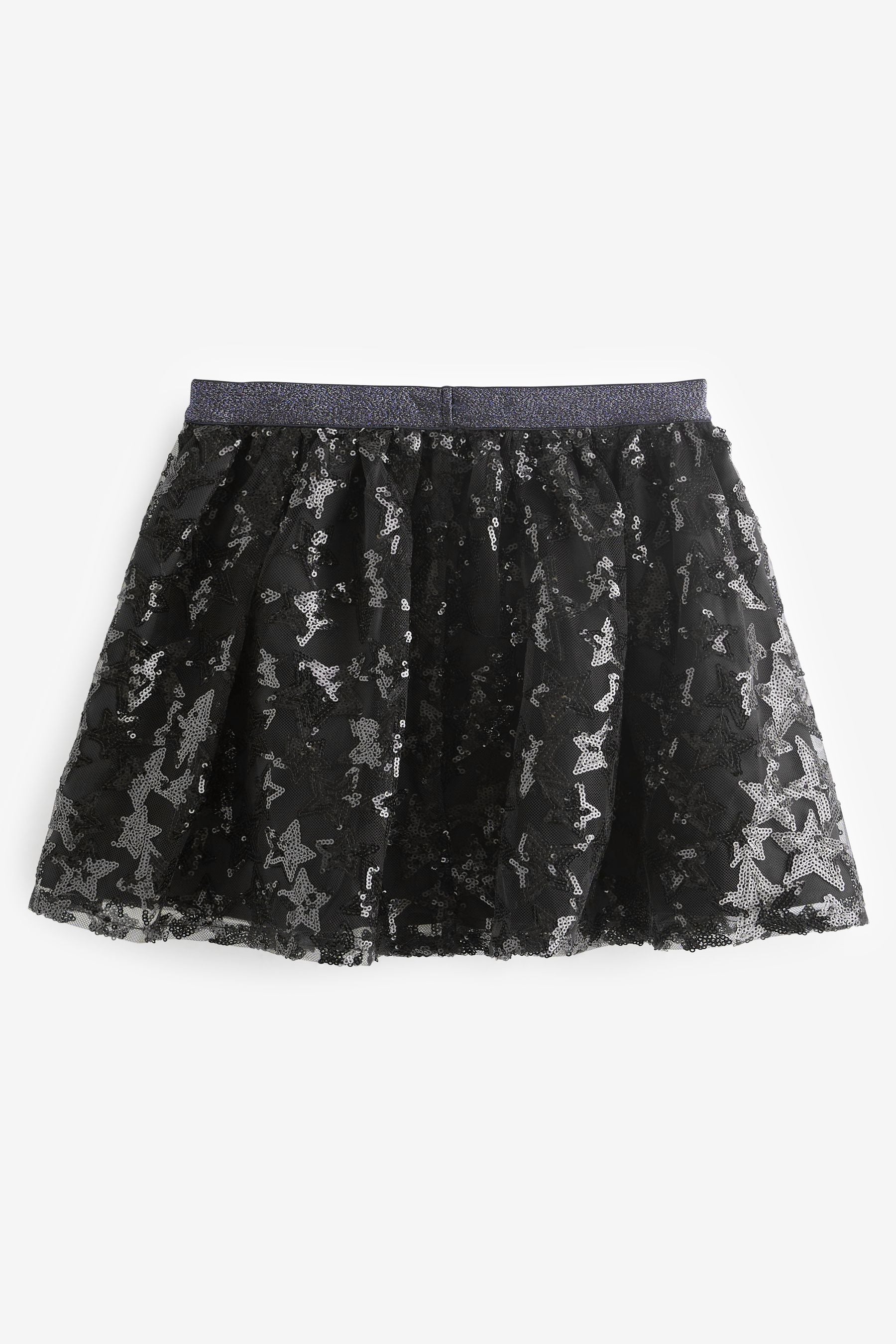 Black Star Sequin Tulle Skirt (3-16yrs)