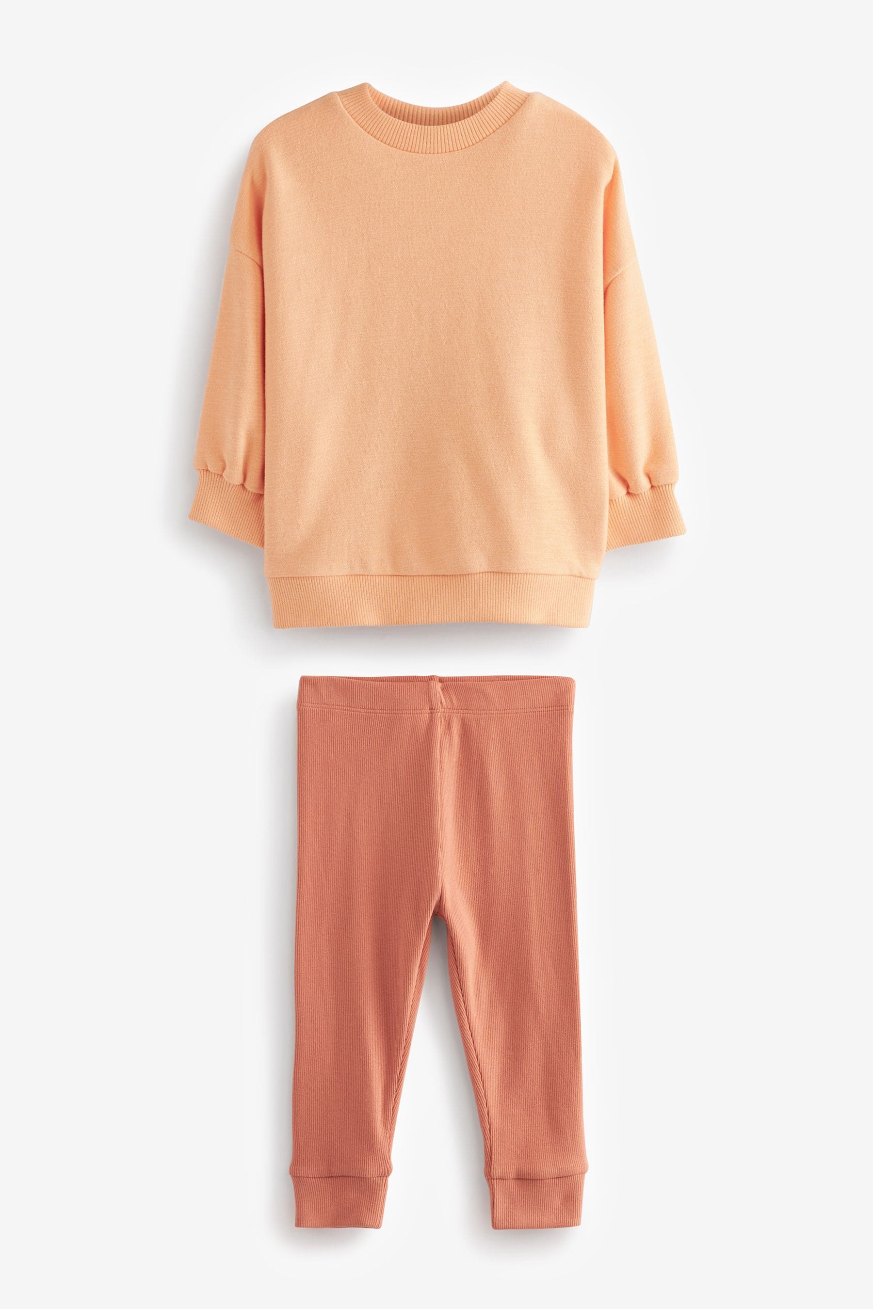 Orange Relaxed Fit Sweater And Leggings Set (3mths-7yrs)