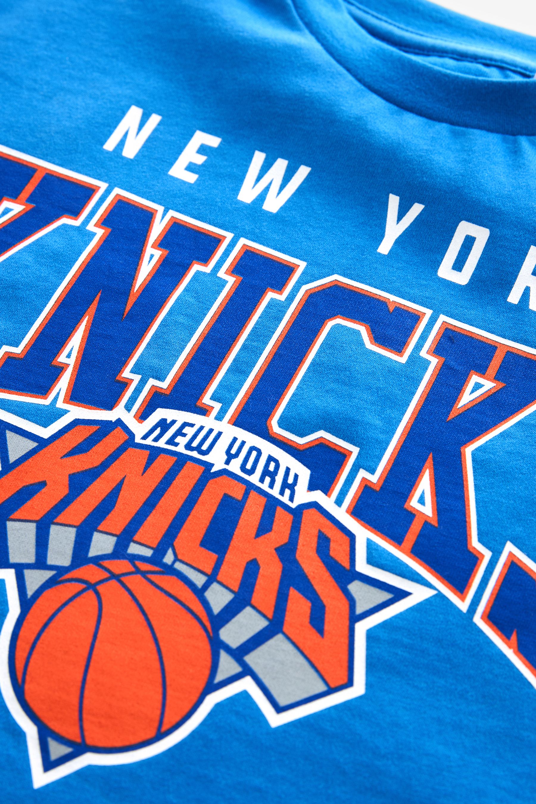 New York Knicks Blue NBA Boxy License T-Shirt (3-16yrs)