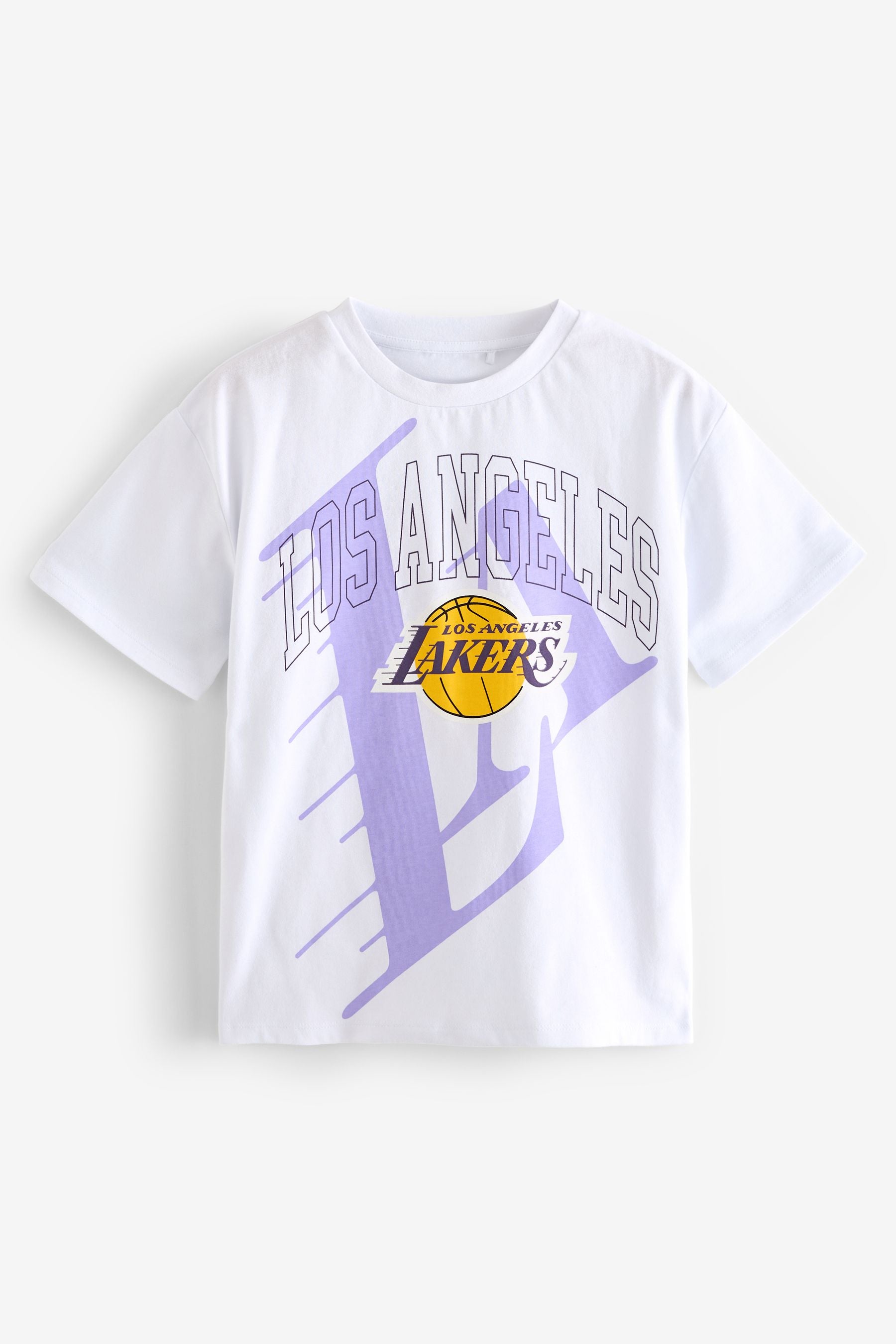 Los Angeles Lakers White NBA Oversized License T-Shirt (3-16yrs)