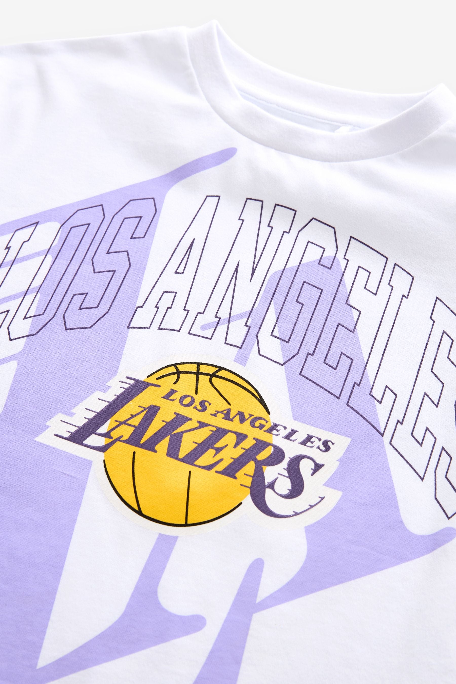 Los Angeles Lakers White NBA Oversized License T-Shirt (3-16yrs)