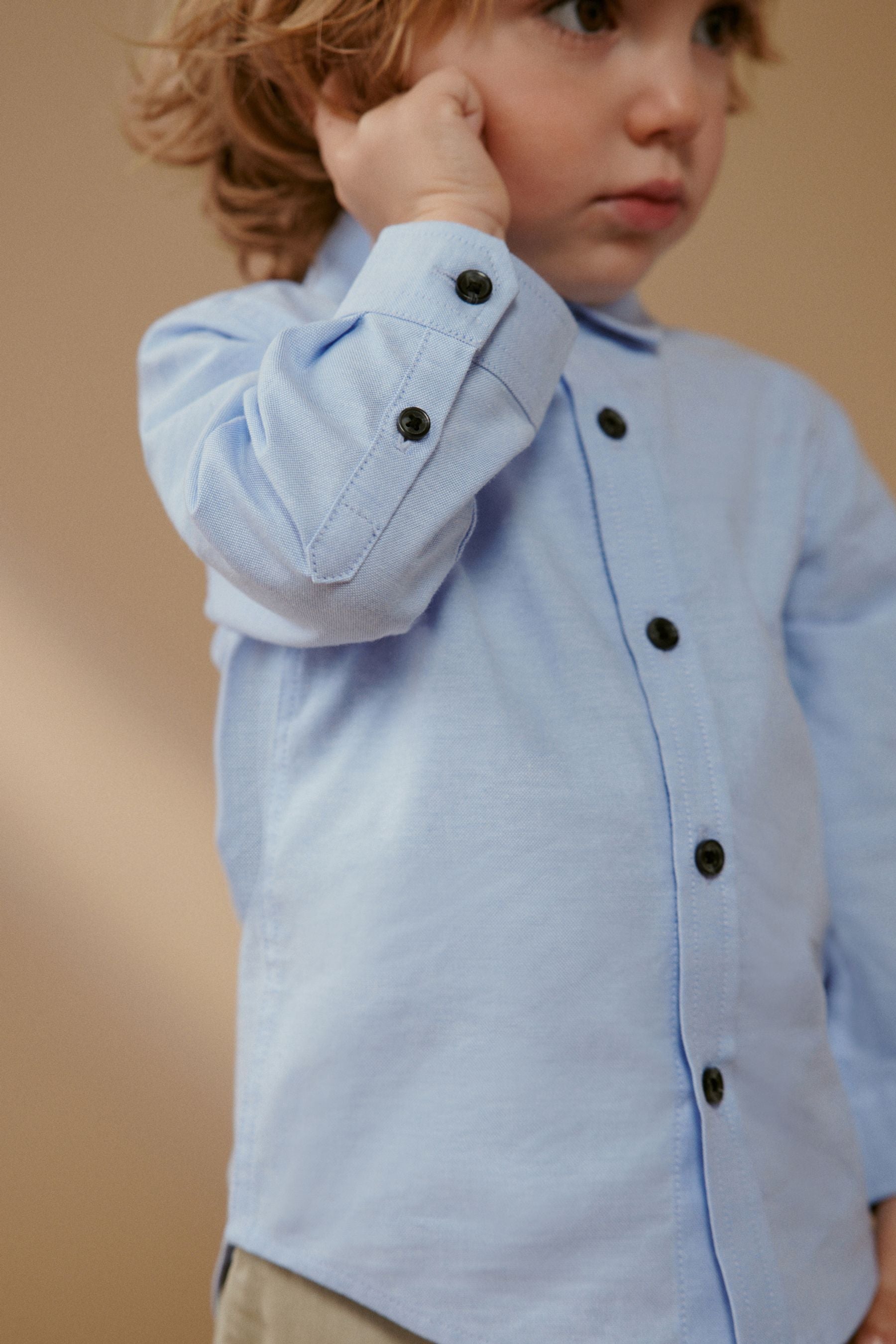 Blue Long Sleeve Oxford Shirt (3mths-7yrs)