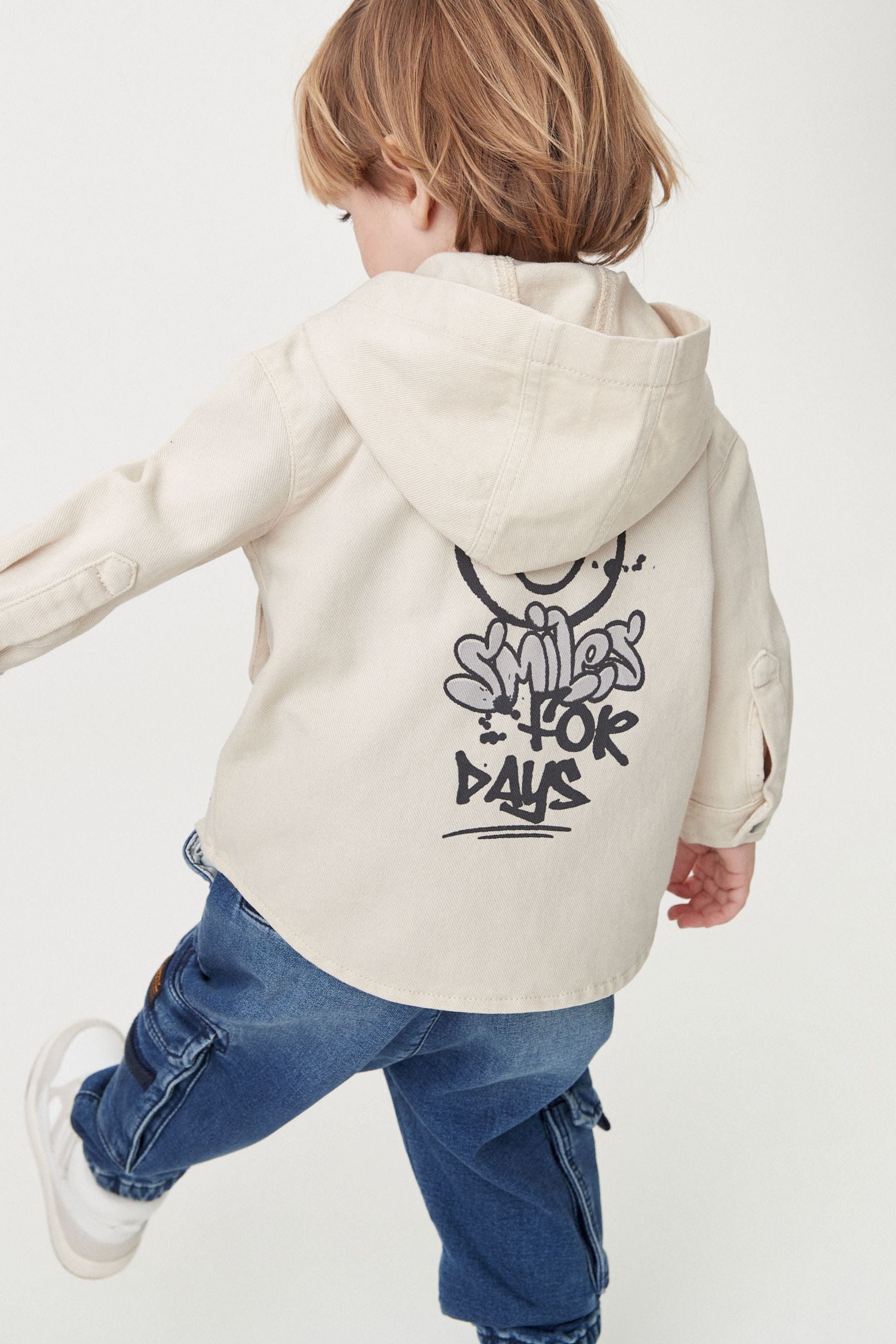 Ecru Cream Ecru Denim Shacket (3mths-7yrs)