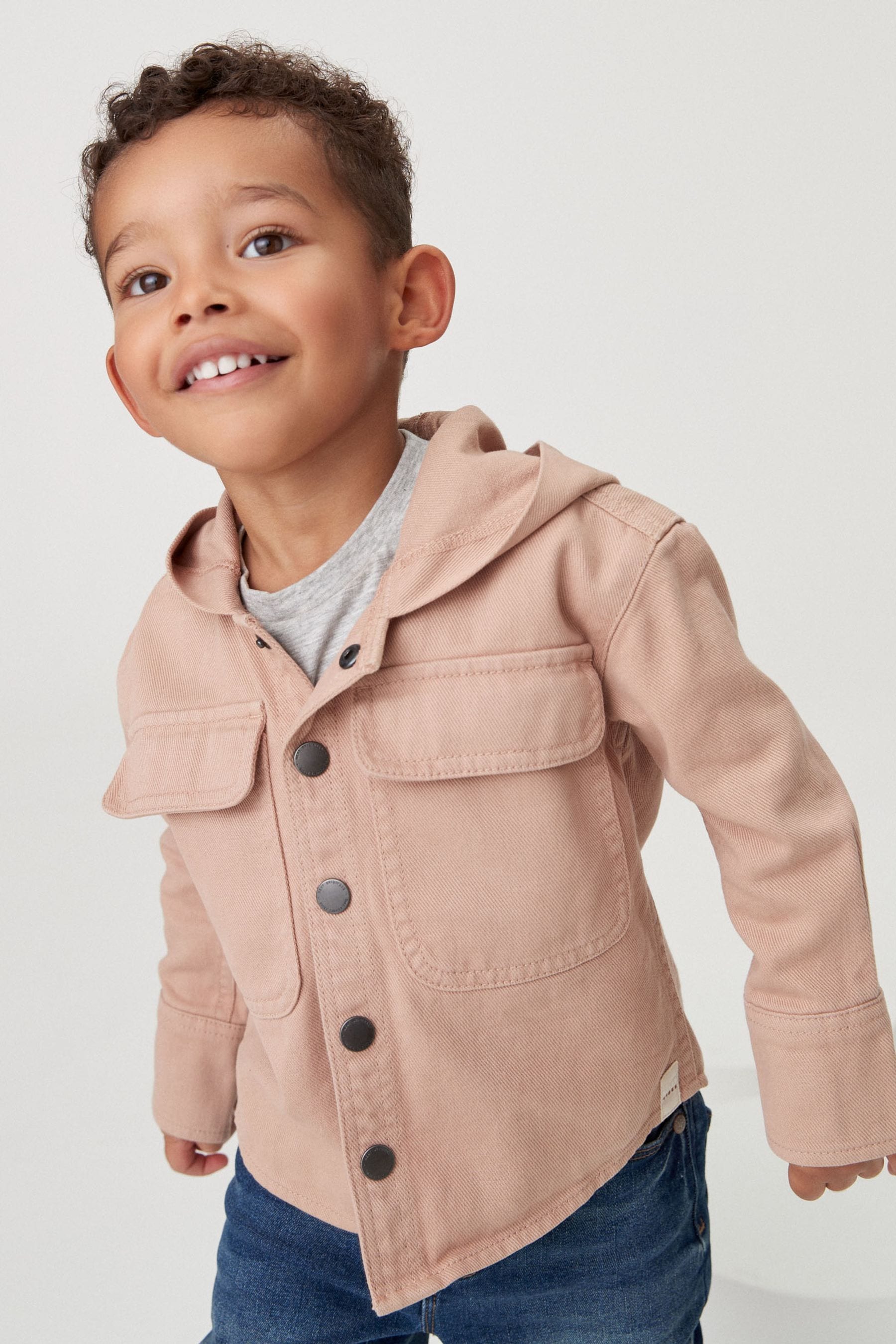 Blush Pink Denim Shacket (3mths-7yrs)