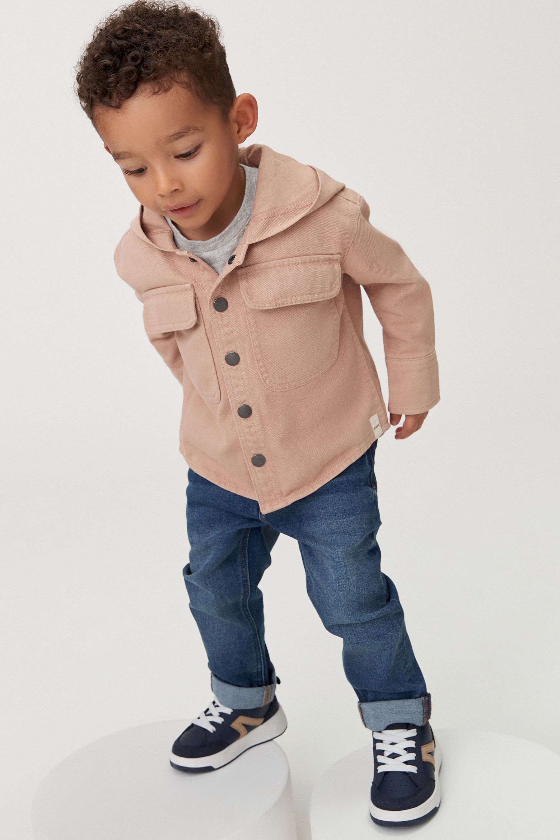 Blush Pink Denim Shacket (3mths-7yrs)