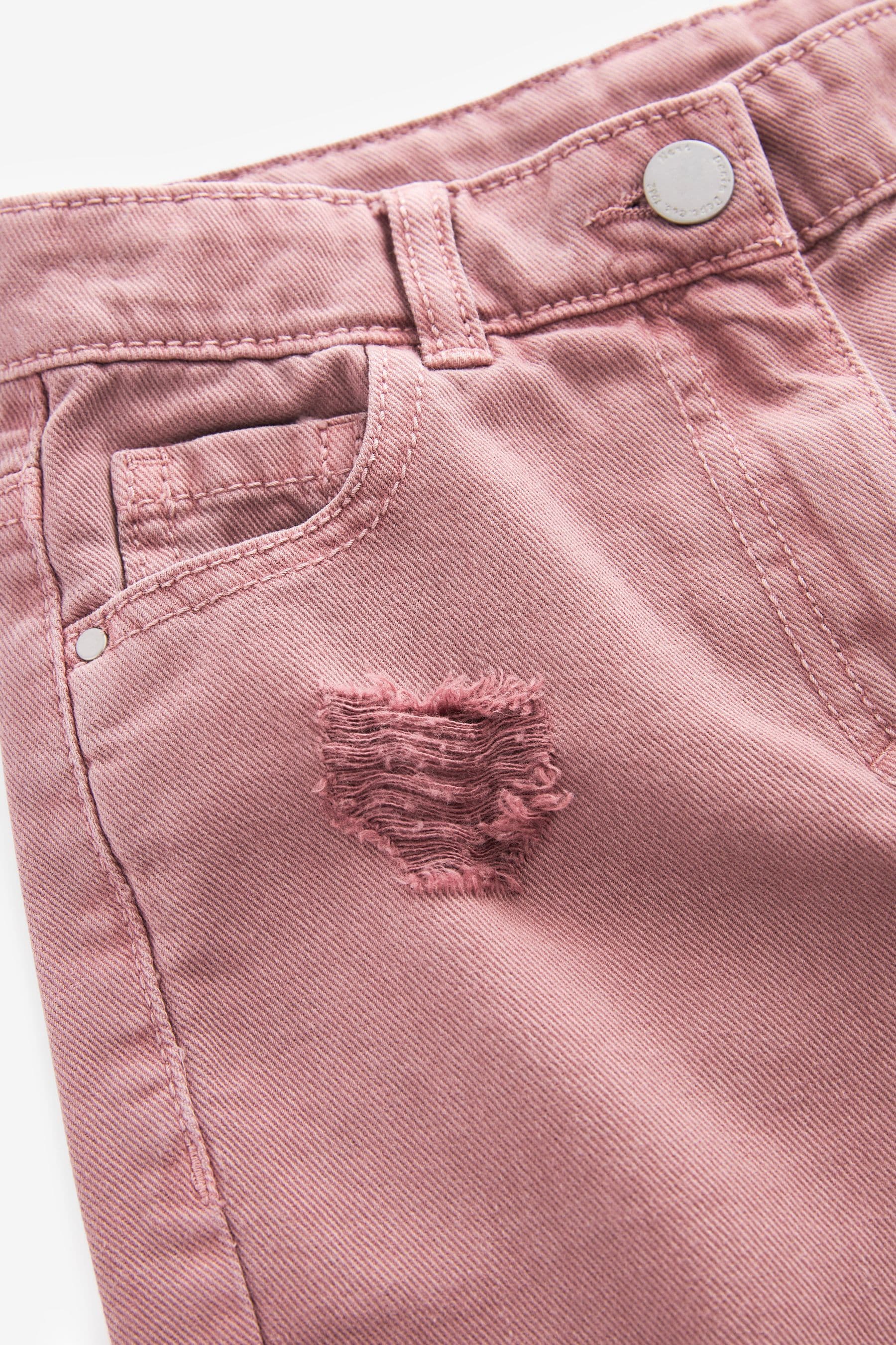 Raspberry Pink Distressed Mom Jeans (3-16yrs)