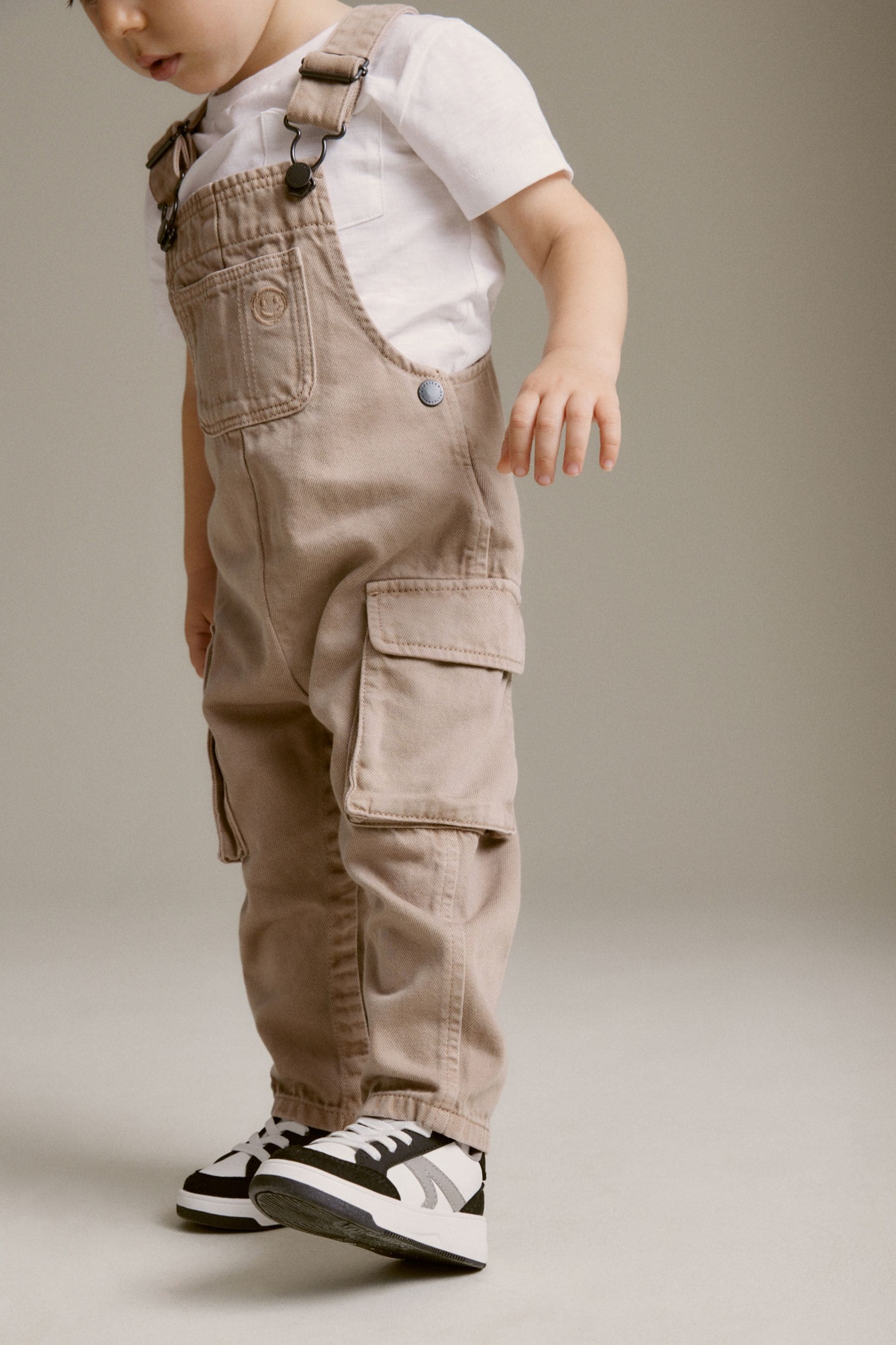 Tan Brown Cargo Dungaree (3mths-7yrs)