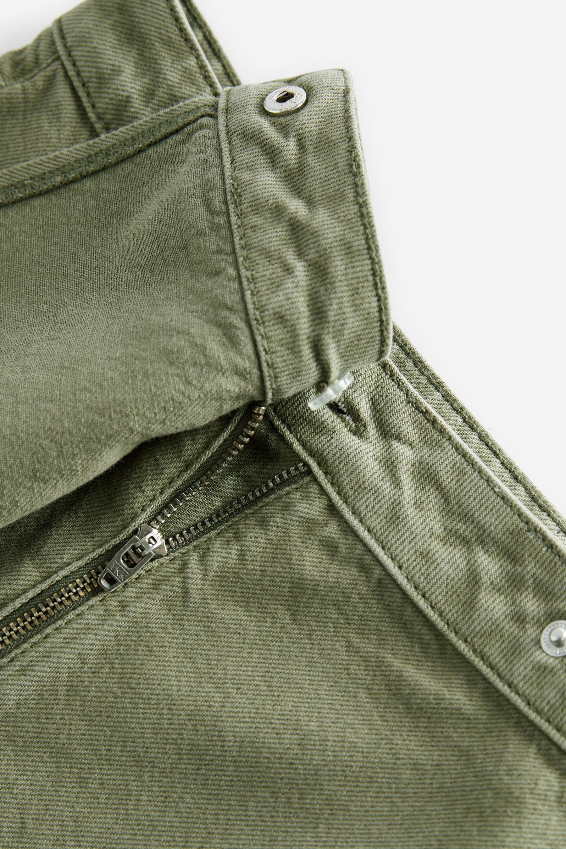 Khaki Green Denim Asymmetric Wrap Skort (3-16yrs)