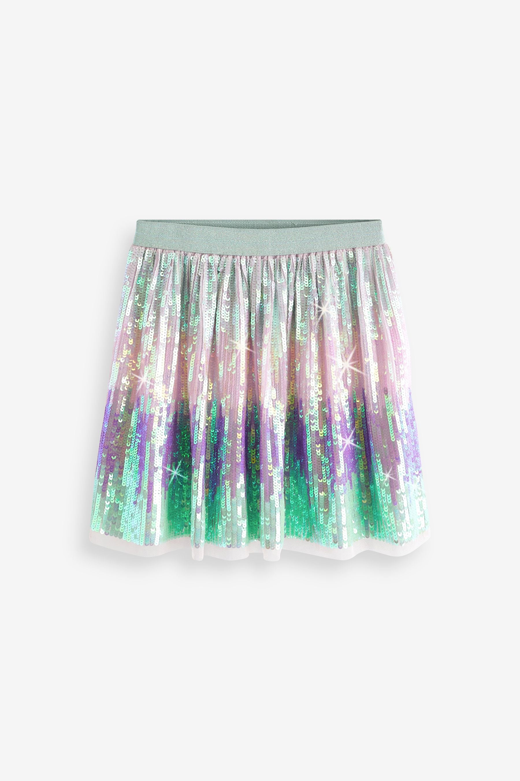 Green Sequin Skirt (3-16yrs)