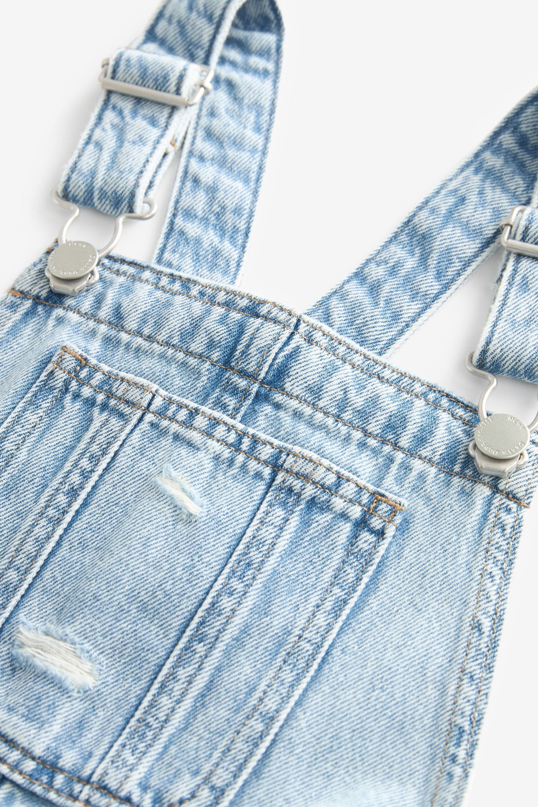 Light Blue Denim Short Dungaree (3-16yrs)