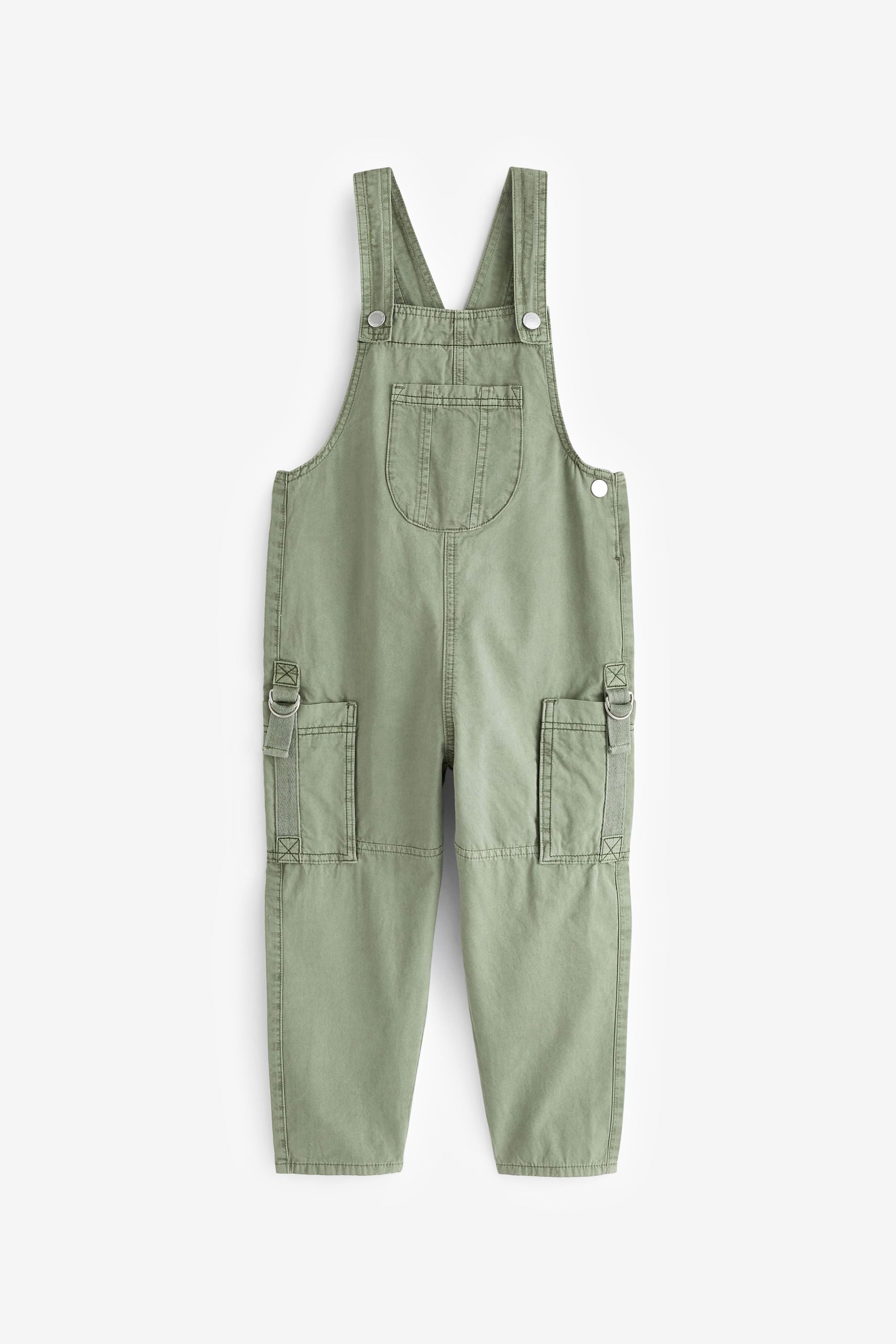 Khaki Green Cargo Dungarees (3-16yrs)