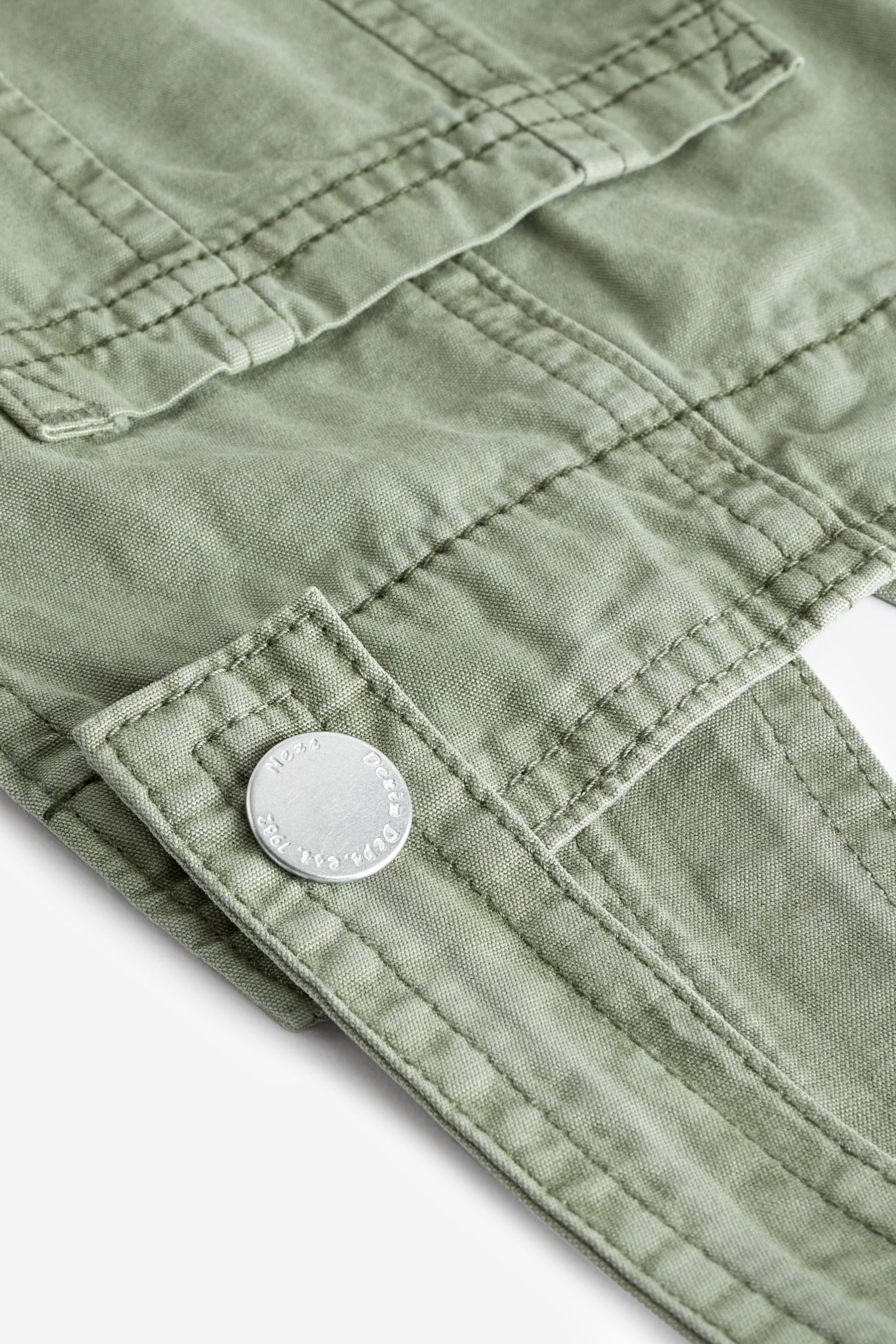 Khaki Green Cargo Dungarees (3-16yrs)