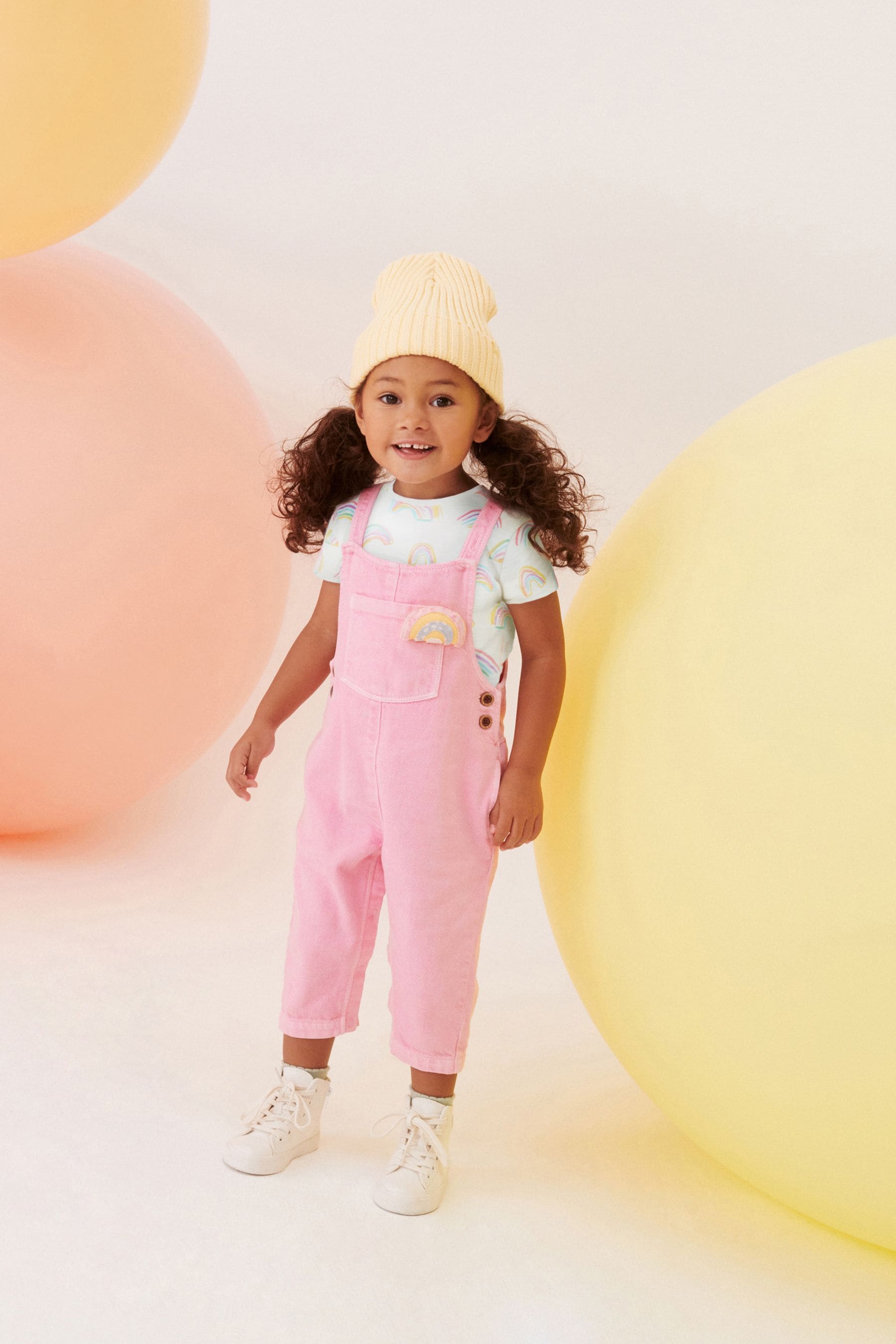 Pink Dungarees and T-Shirt Set (3mths-7yrs)