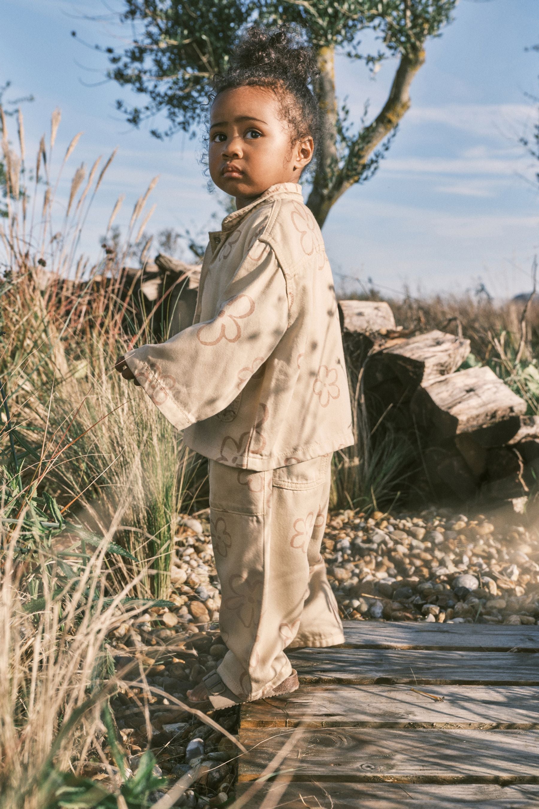 Stone Natural Shirt And Trousers Set (3mths-7yrs)