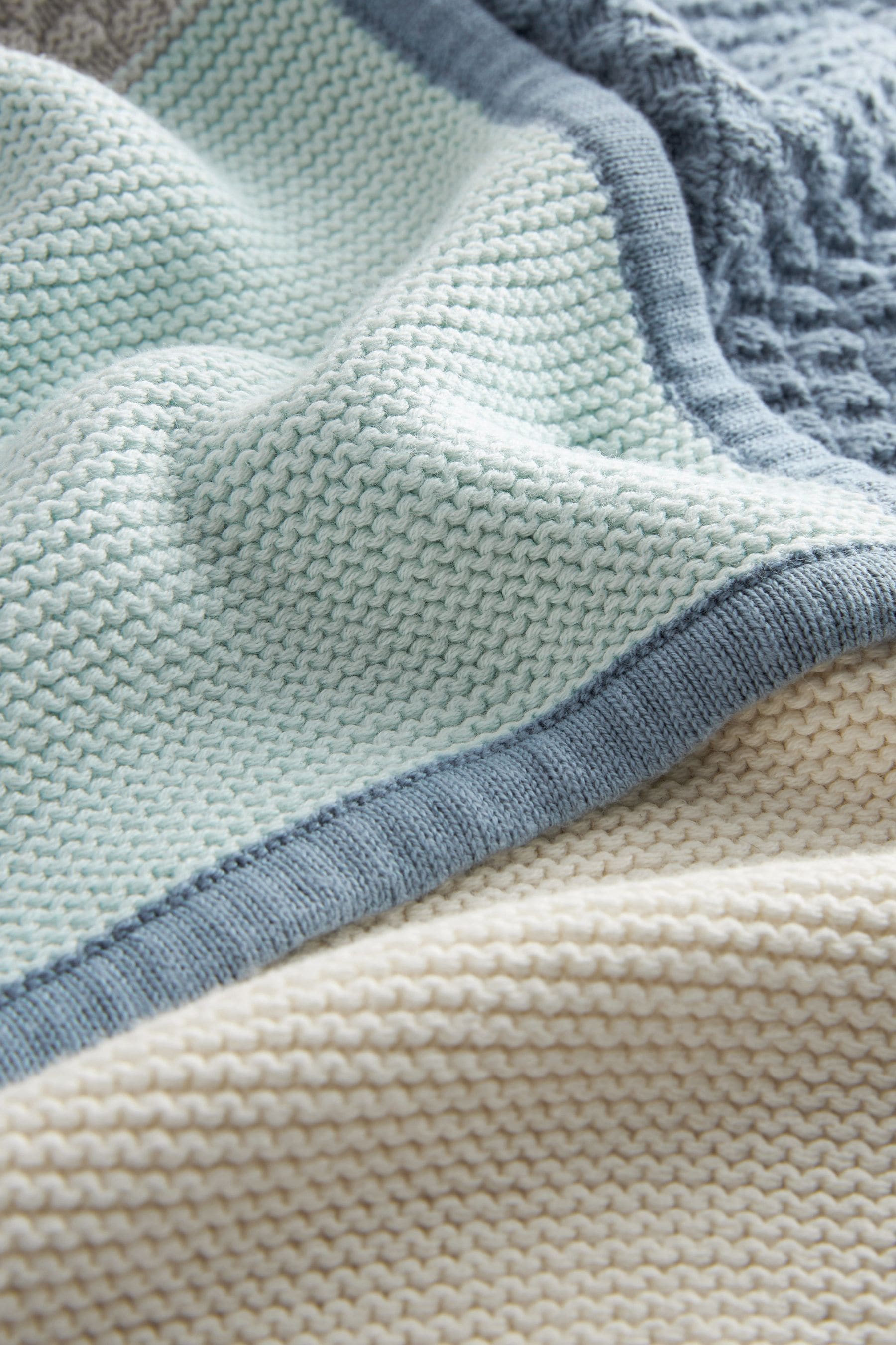 Blue Patchwork Baby Blanket