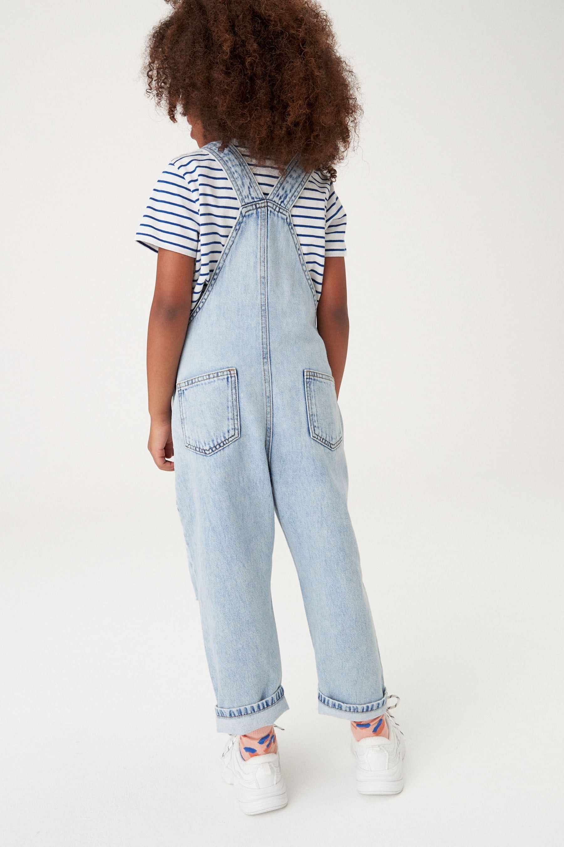 Light Blue Denim Mom Dungarees (3-16yrs)