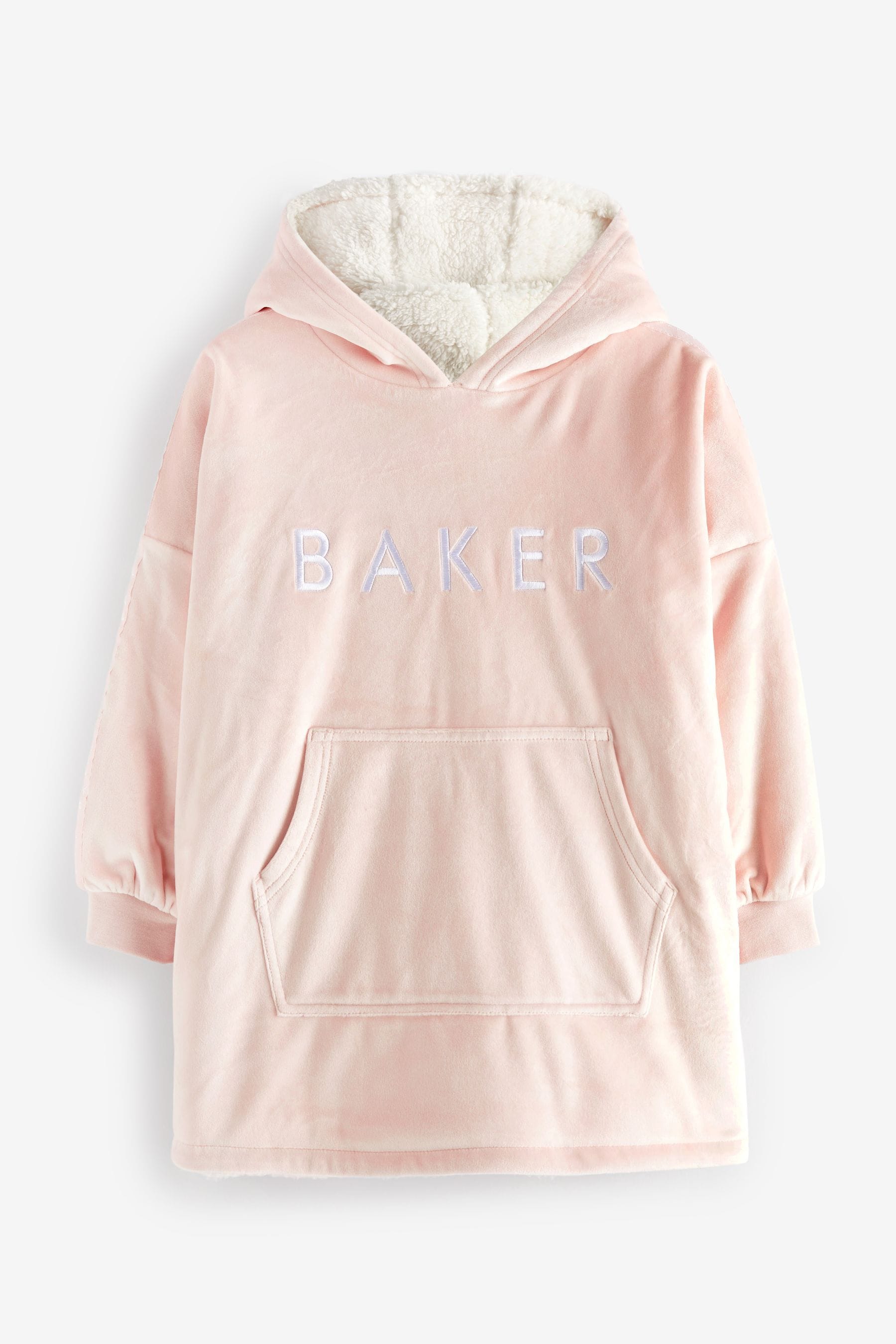 Pink Baker by Ted Baker Pink Borg Lined Hooded Blanket