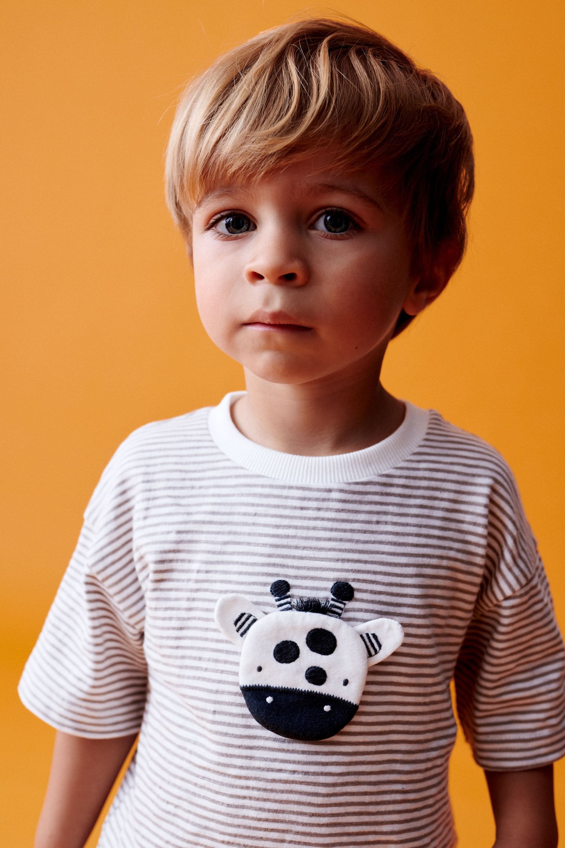 Monochrome 3D Character Short Sleeve T-Shirt (3mths-7yrs)