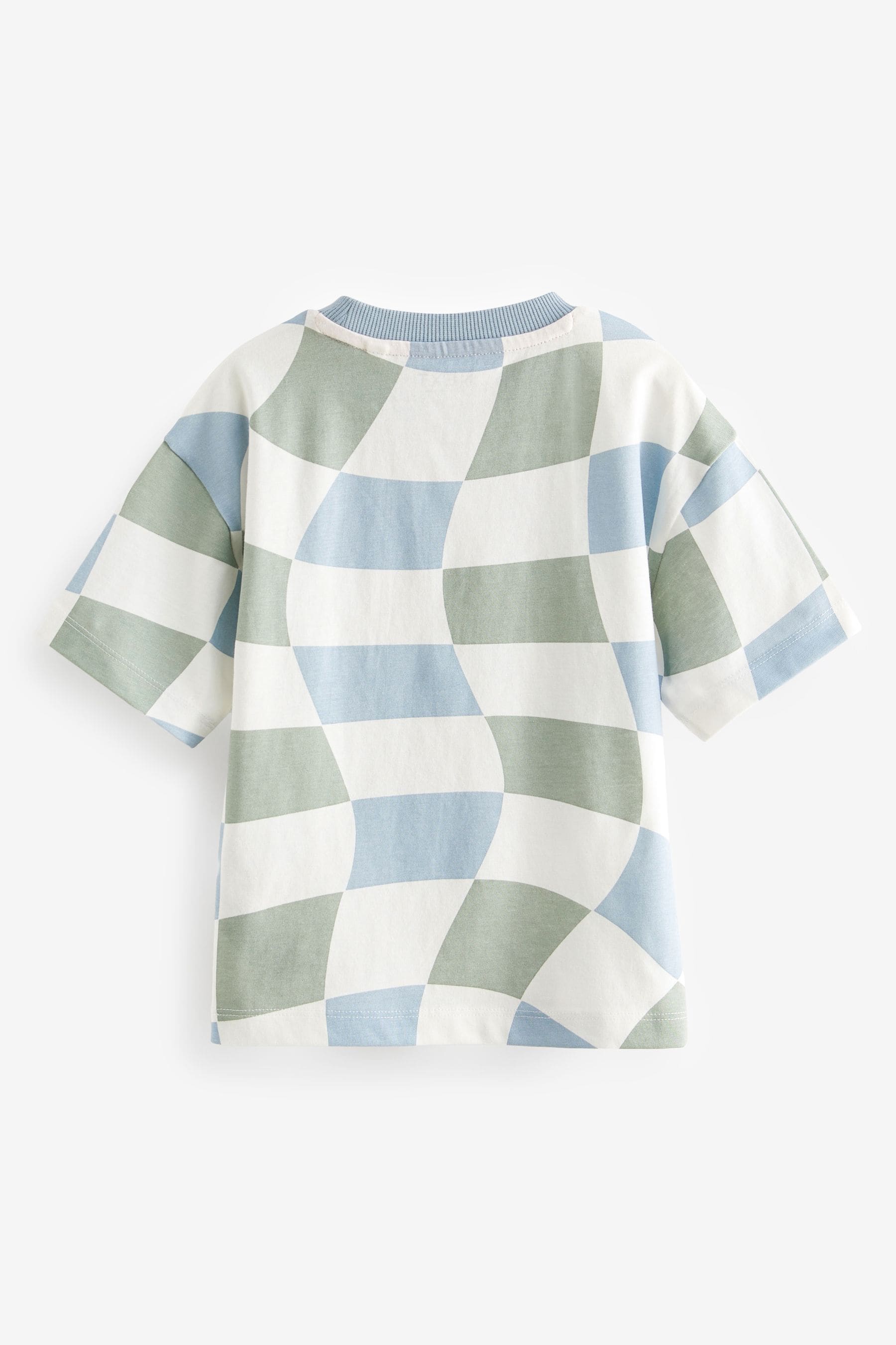 Blue/Green All-Over Print Short Sleeve T-Shirt (3mths-7yrs)