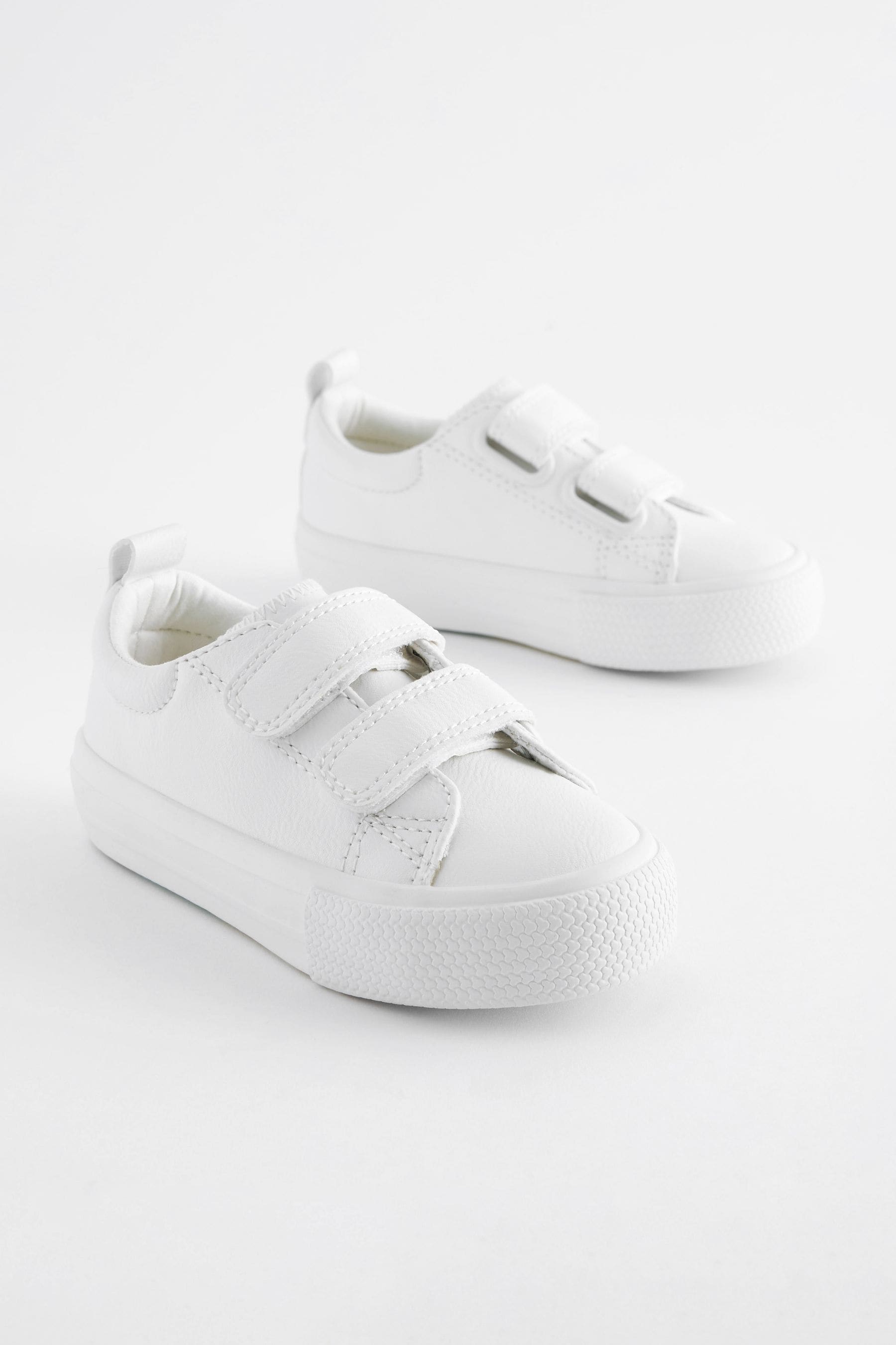 White Chunky Trainers With Touch Fastening