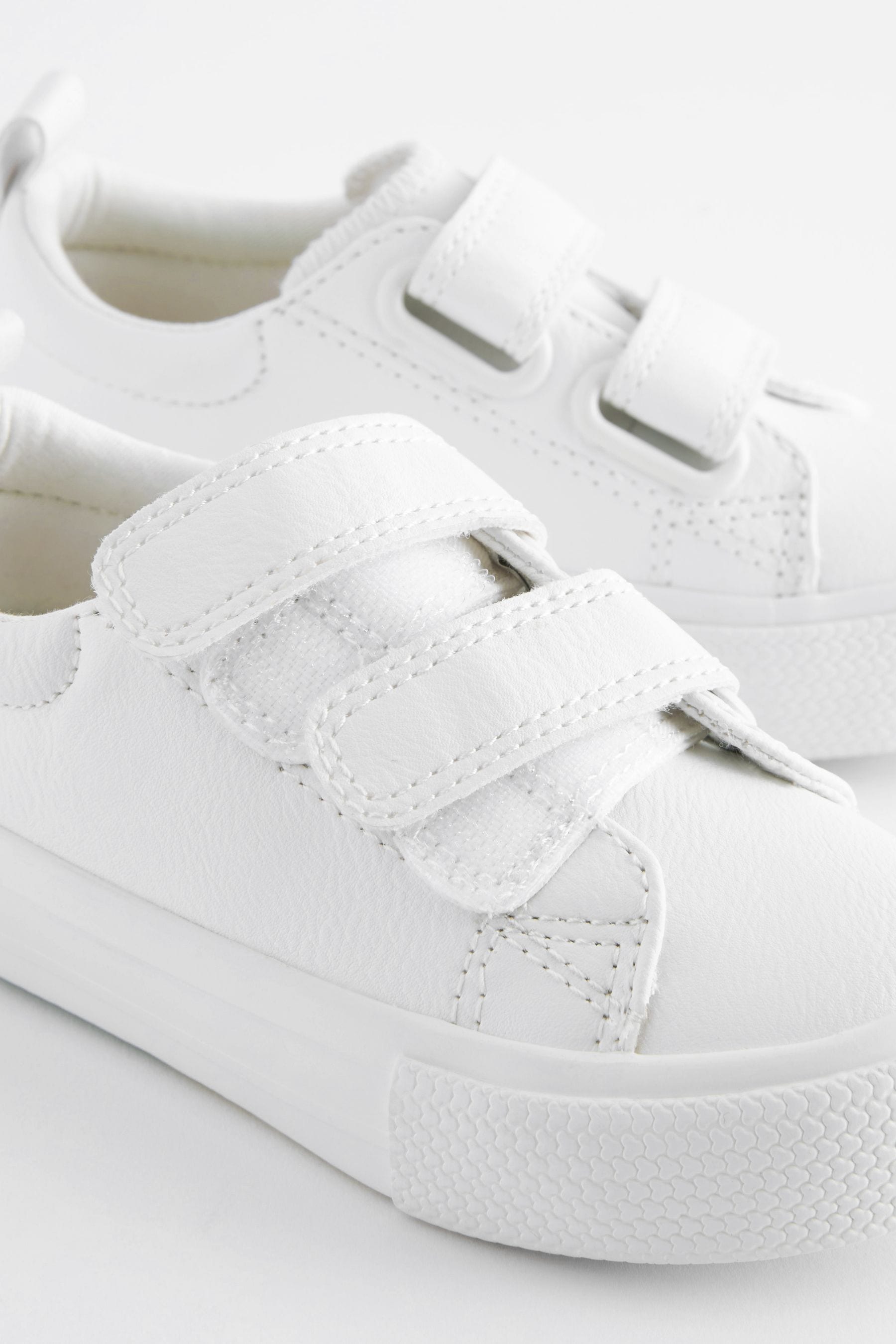 White Chunky Trainers With Touch Fastening