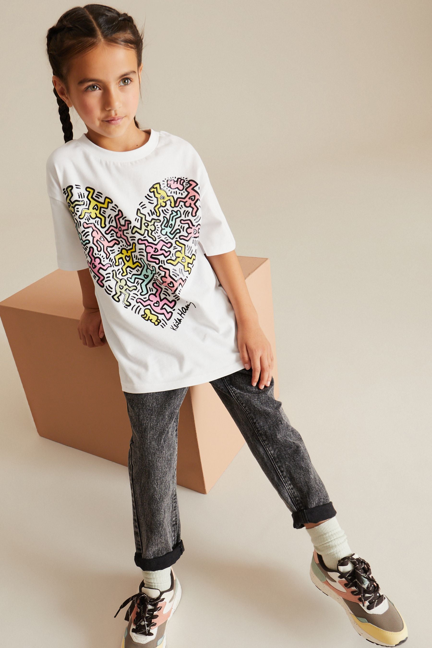 Keith Haring White Artist License T-Shirt (3-16yrs)