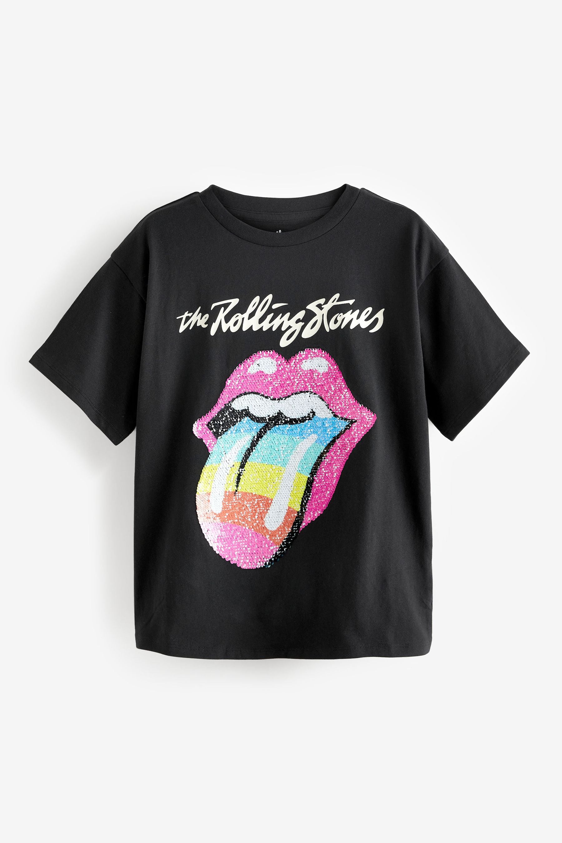 Black Rolling Stones Oversized T-Shirt (3-16yrs)