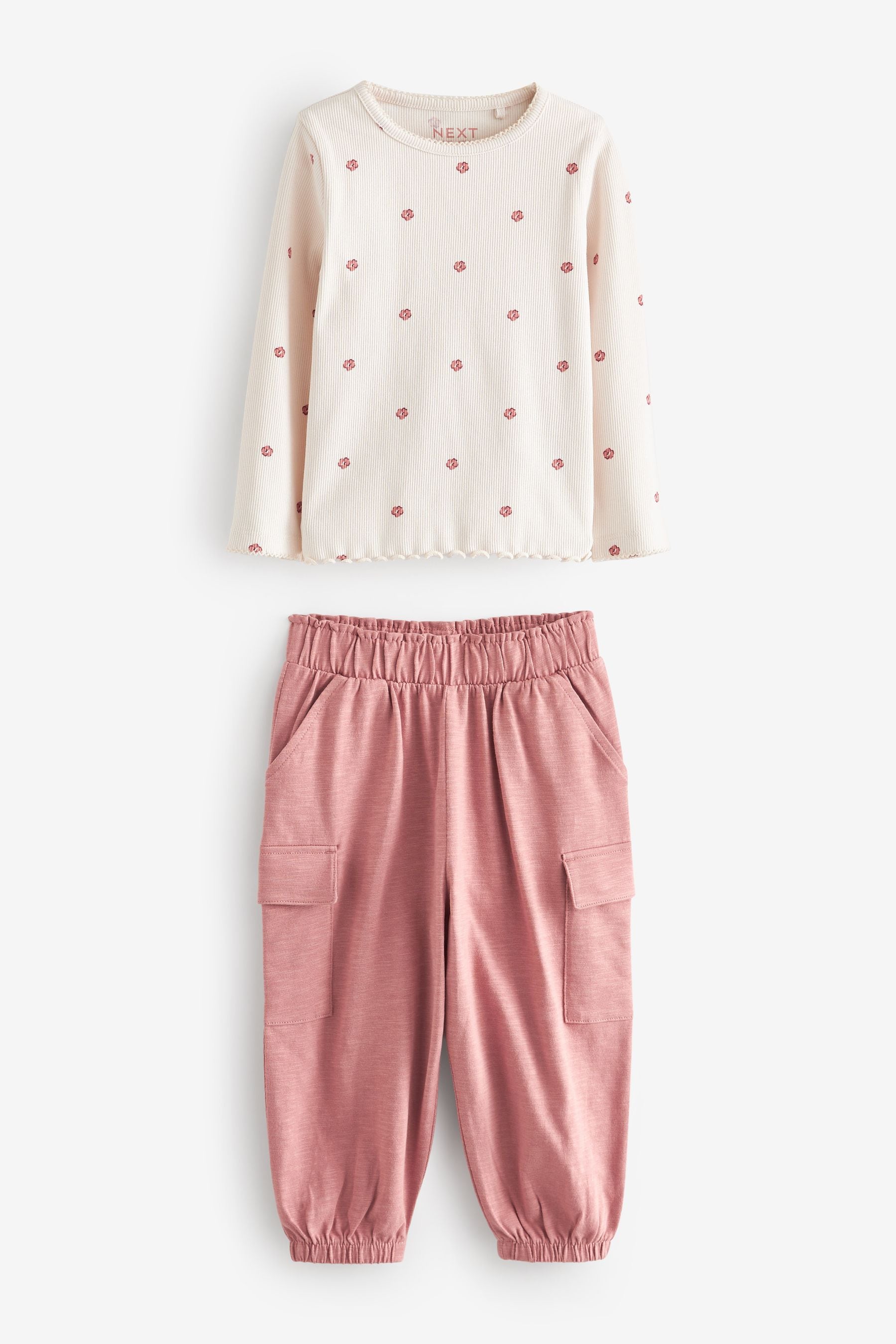 Pink Cargo Trousers Set (3mths-7yrs)