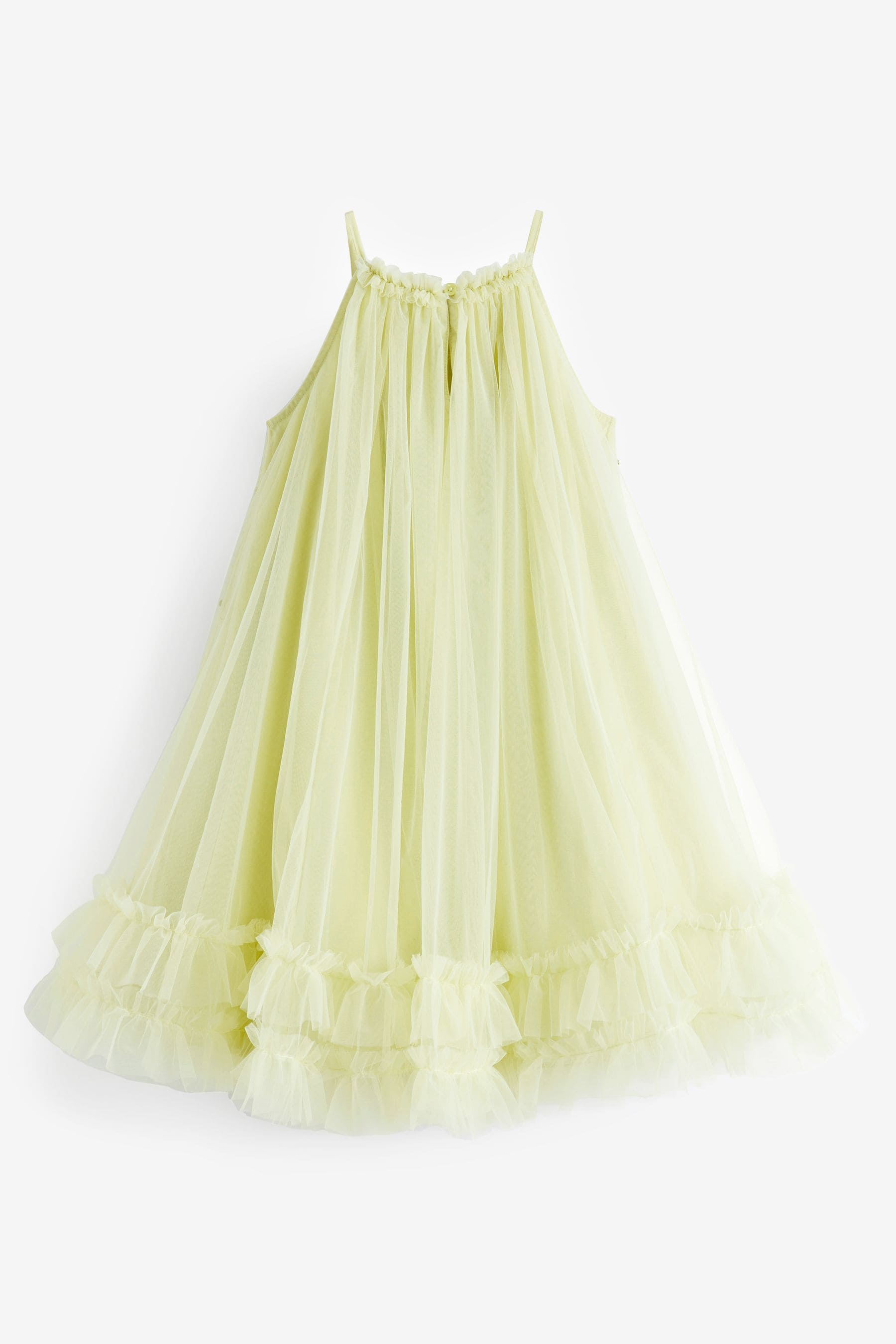 Matcha Green Sequin Mesh Trapeze Occasion Dress (3-16yrs)