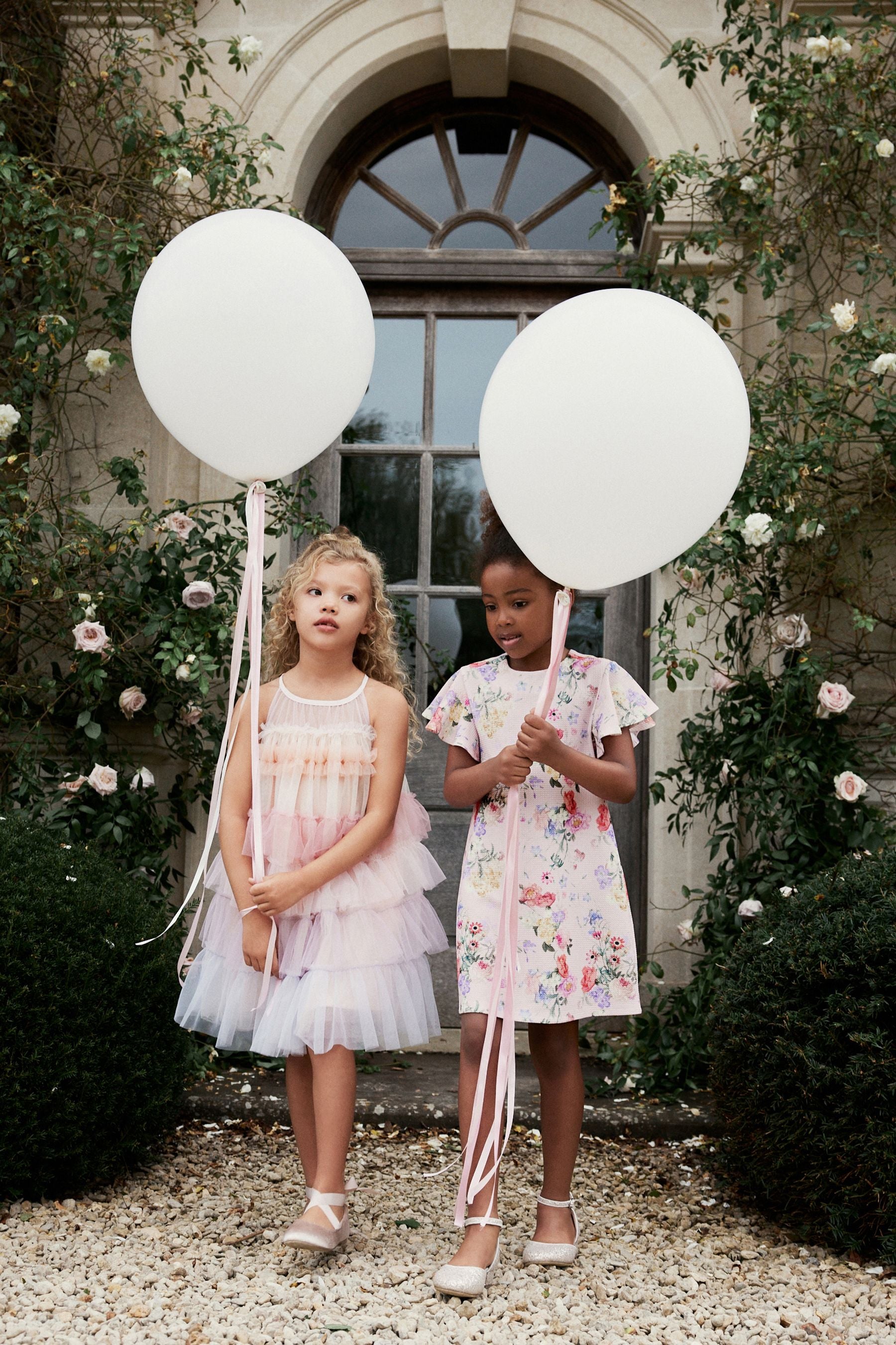 Pink/ Pastel Rainbow Tiered Mesh Party Dress (3-16yrs)