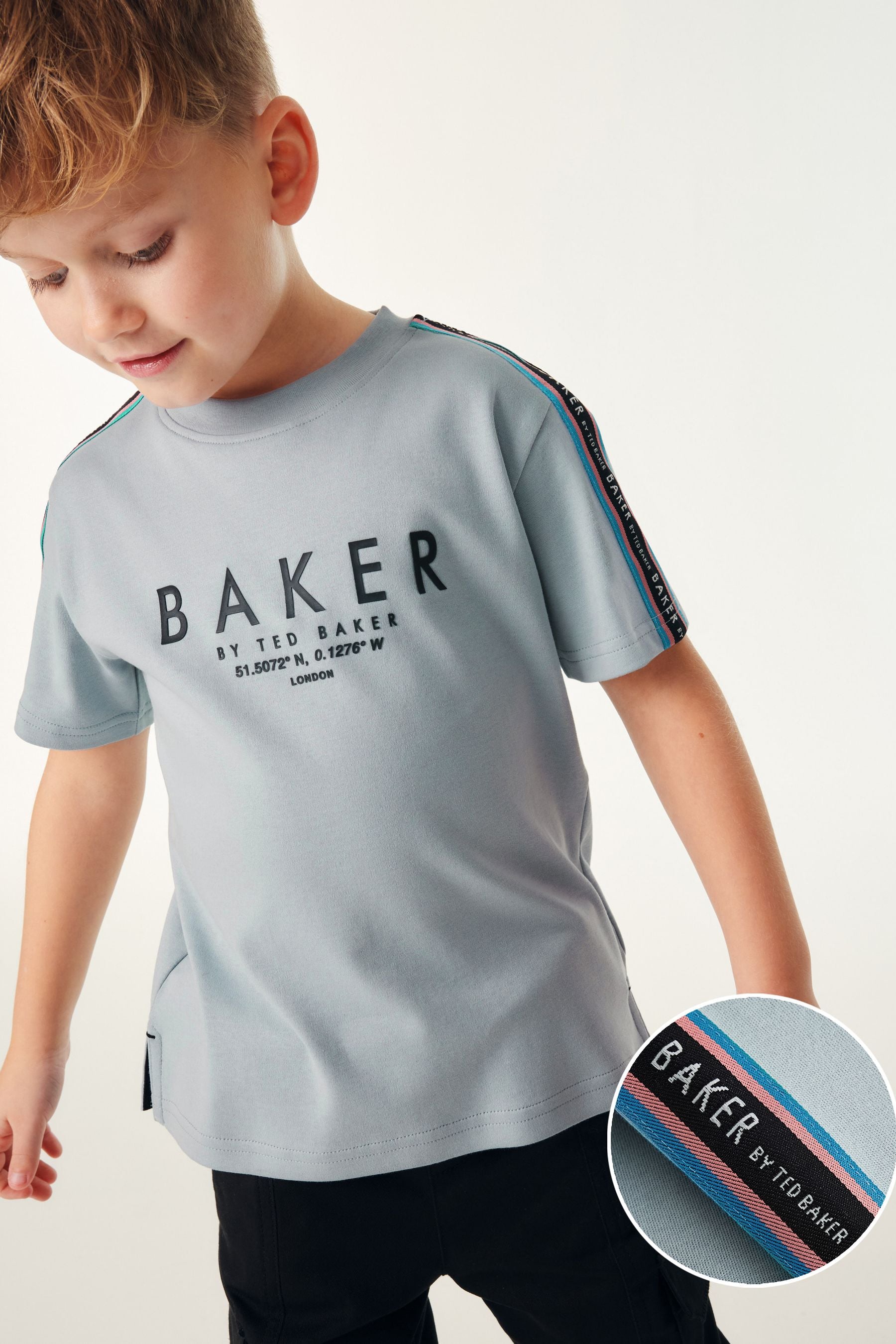 Baker by Ted Baker Blue Tape Detail T-Shirt