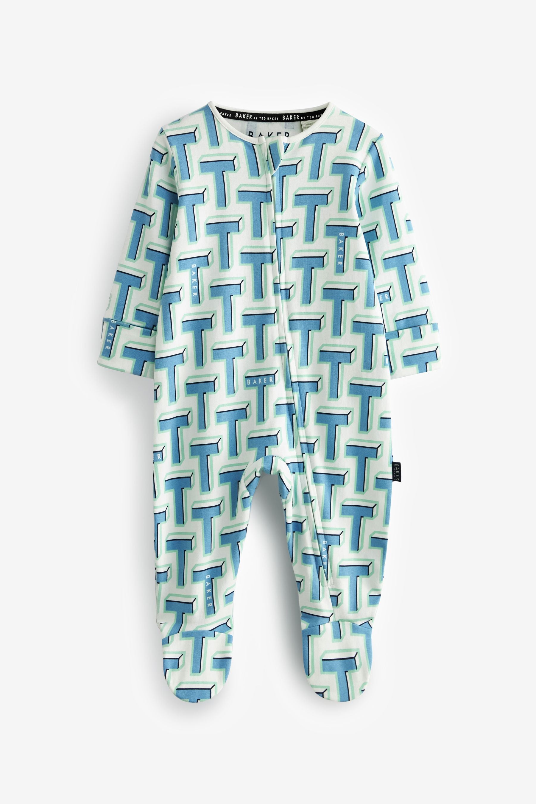 Blue/Green/White Baker by Ted Baker Sleepsuit 3 Pack