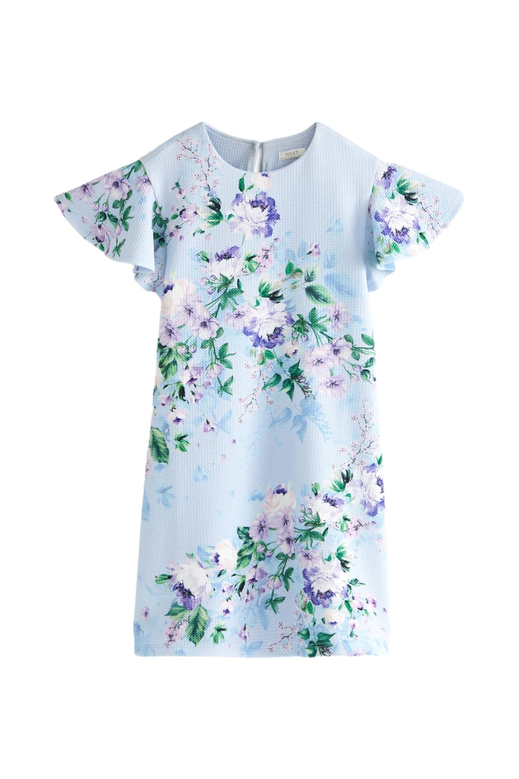 Blue Floral Print Ocassion Dress (1.5-16yrs)