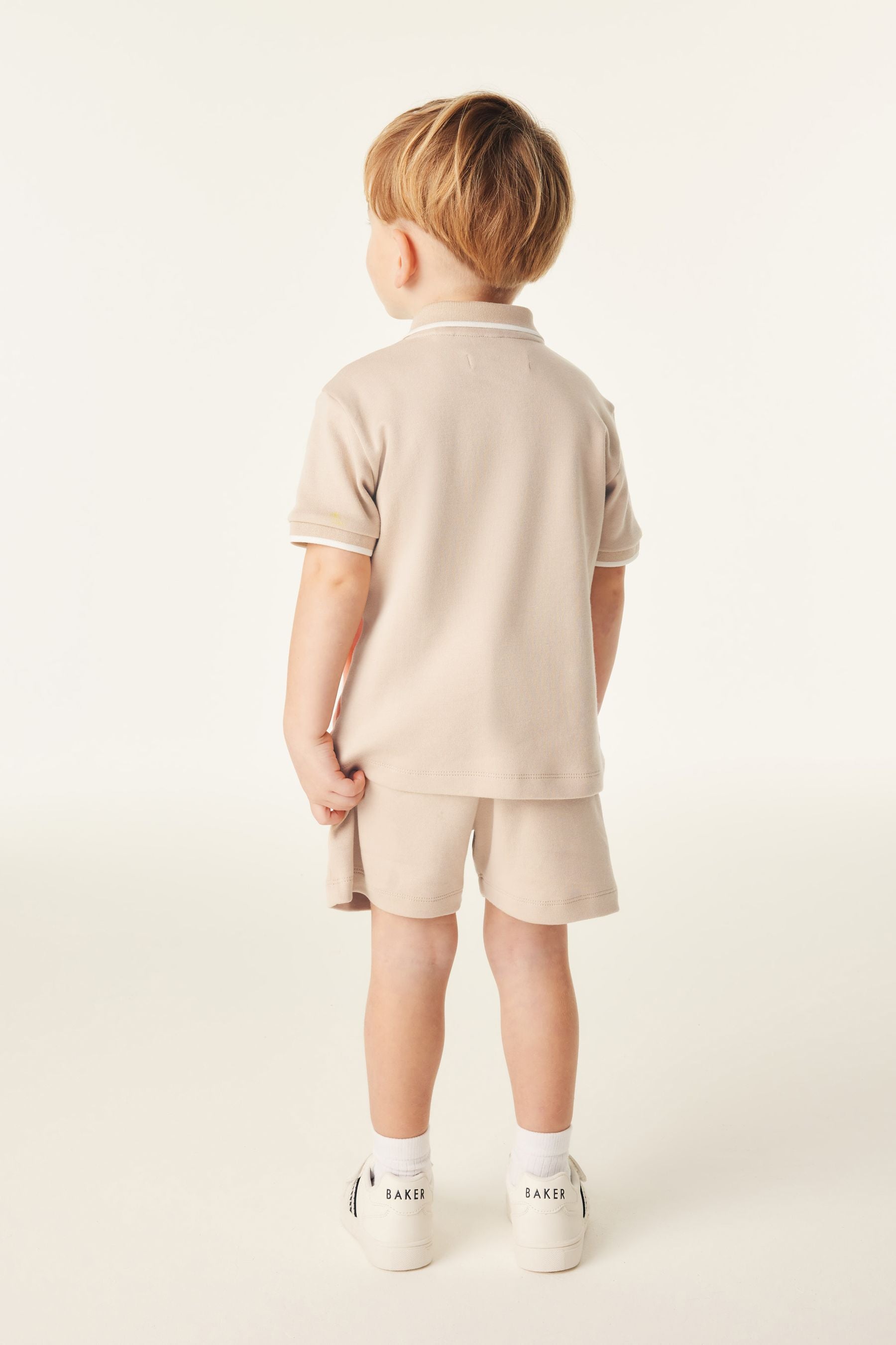 Stone Baker by Ted Baker Colourblock Polo Shirt and Short Set