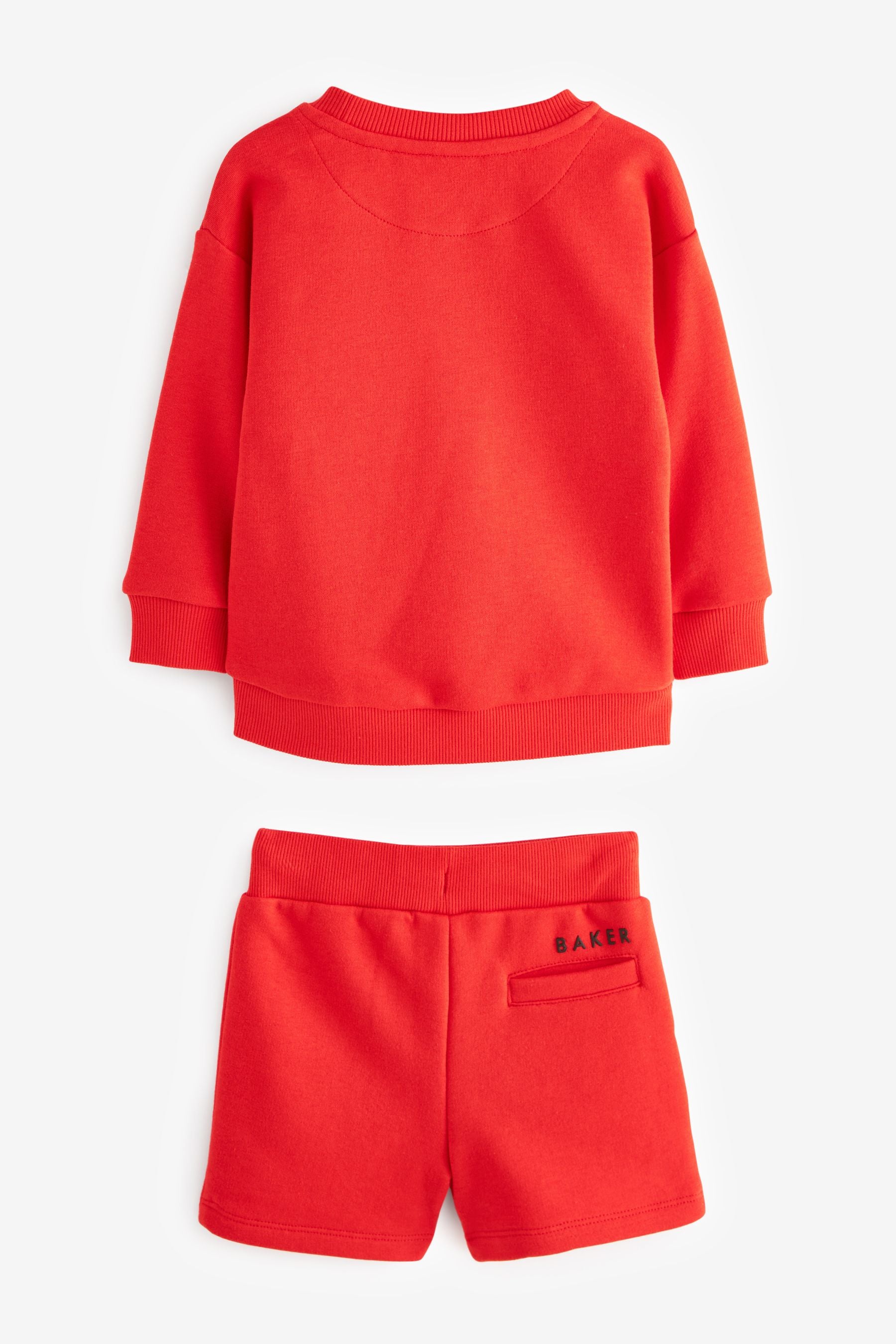 Red Baker by Ted Baker Red Nylon Sweatshirt and Short Set