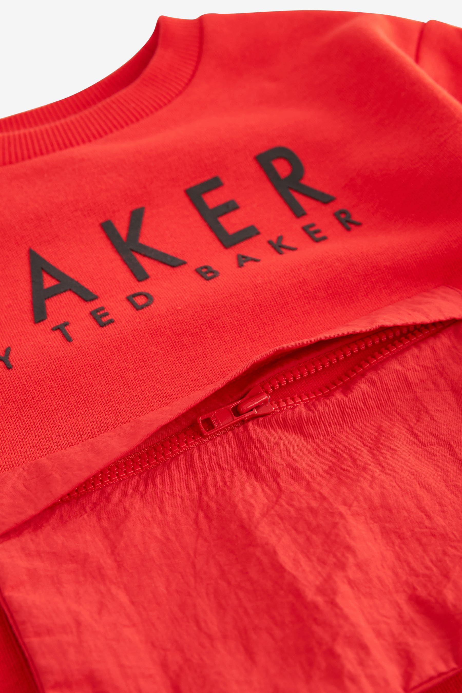 Red Baker by Ted Baker Red Nylon Sweatshirt and Short Set