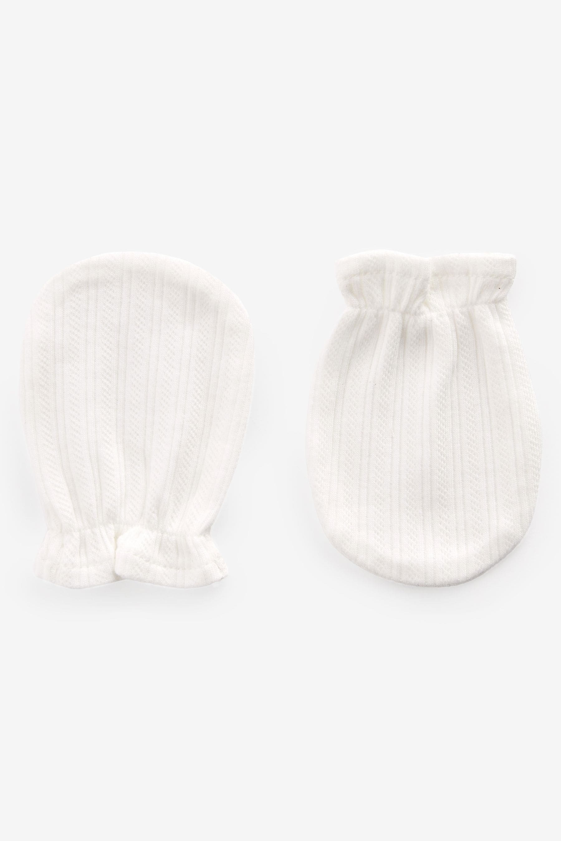 Pink/White Pointelle Baby Scratch Mitts 3 Pack