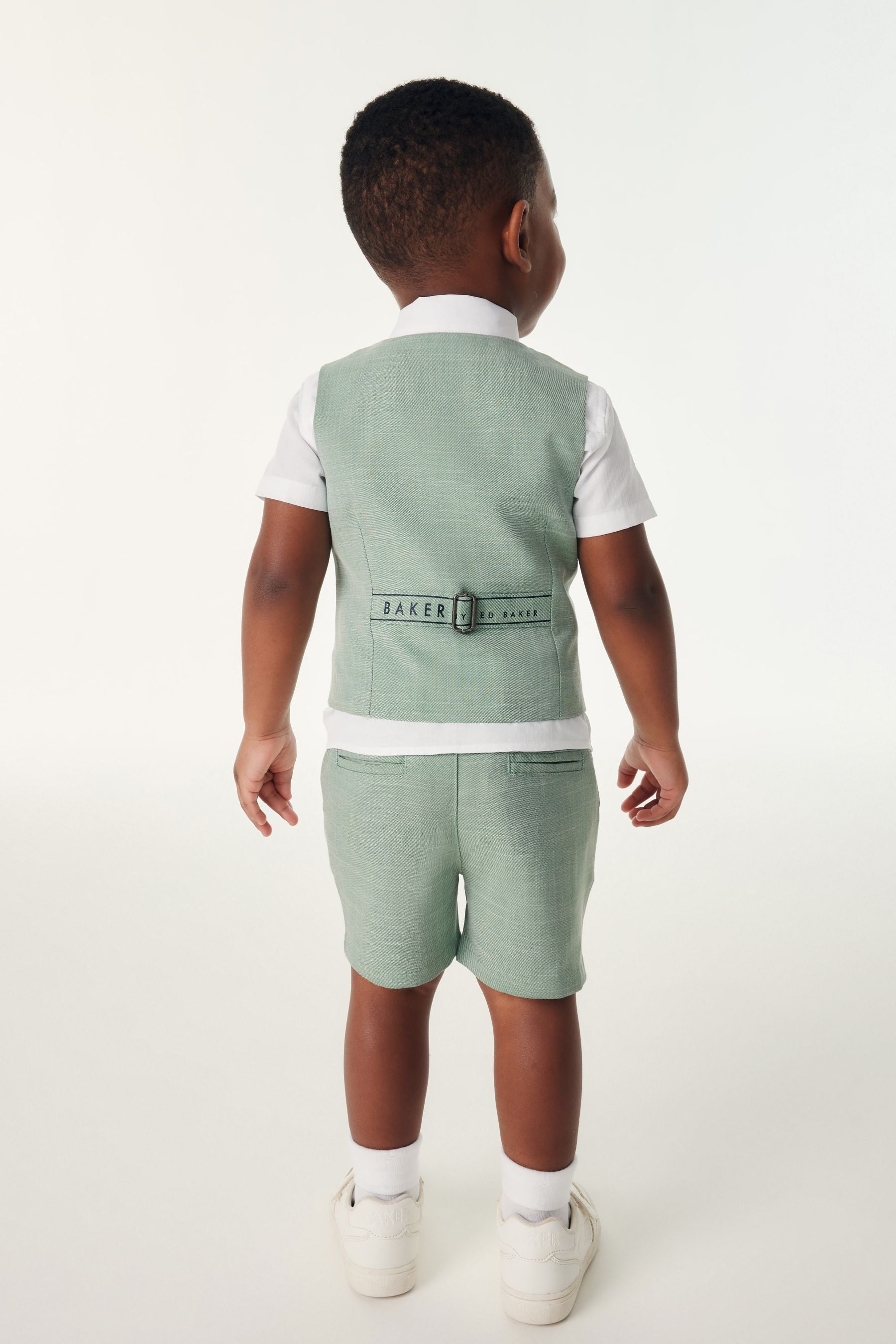 Green Baker by Ted Baker Shirt Waistcoat and Short Set