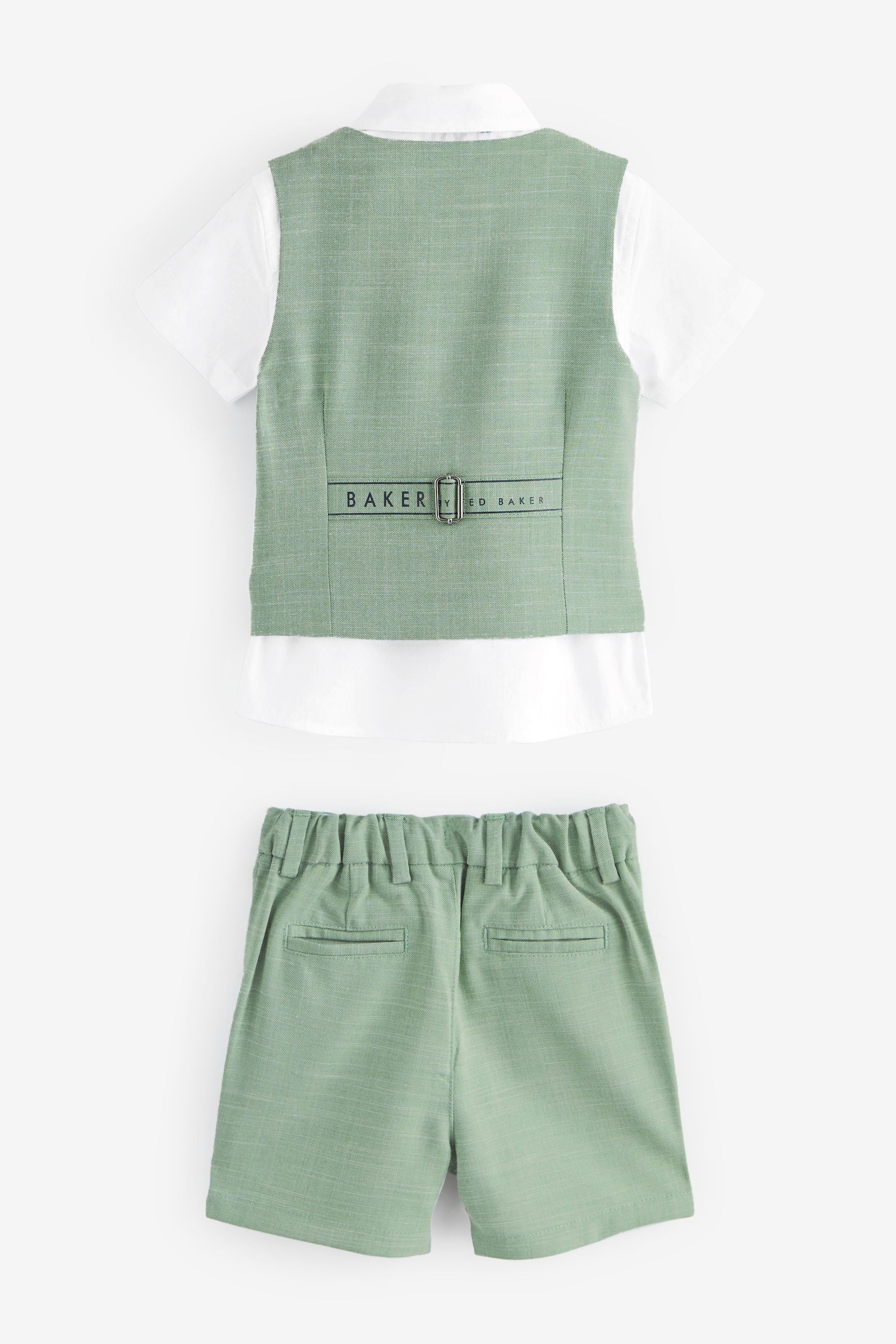 Green Baker by Ted Baker Shirt Waistcoat and Short Set