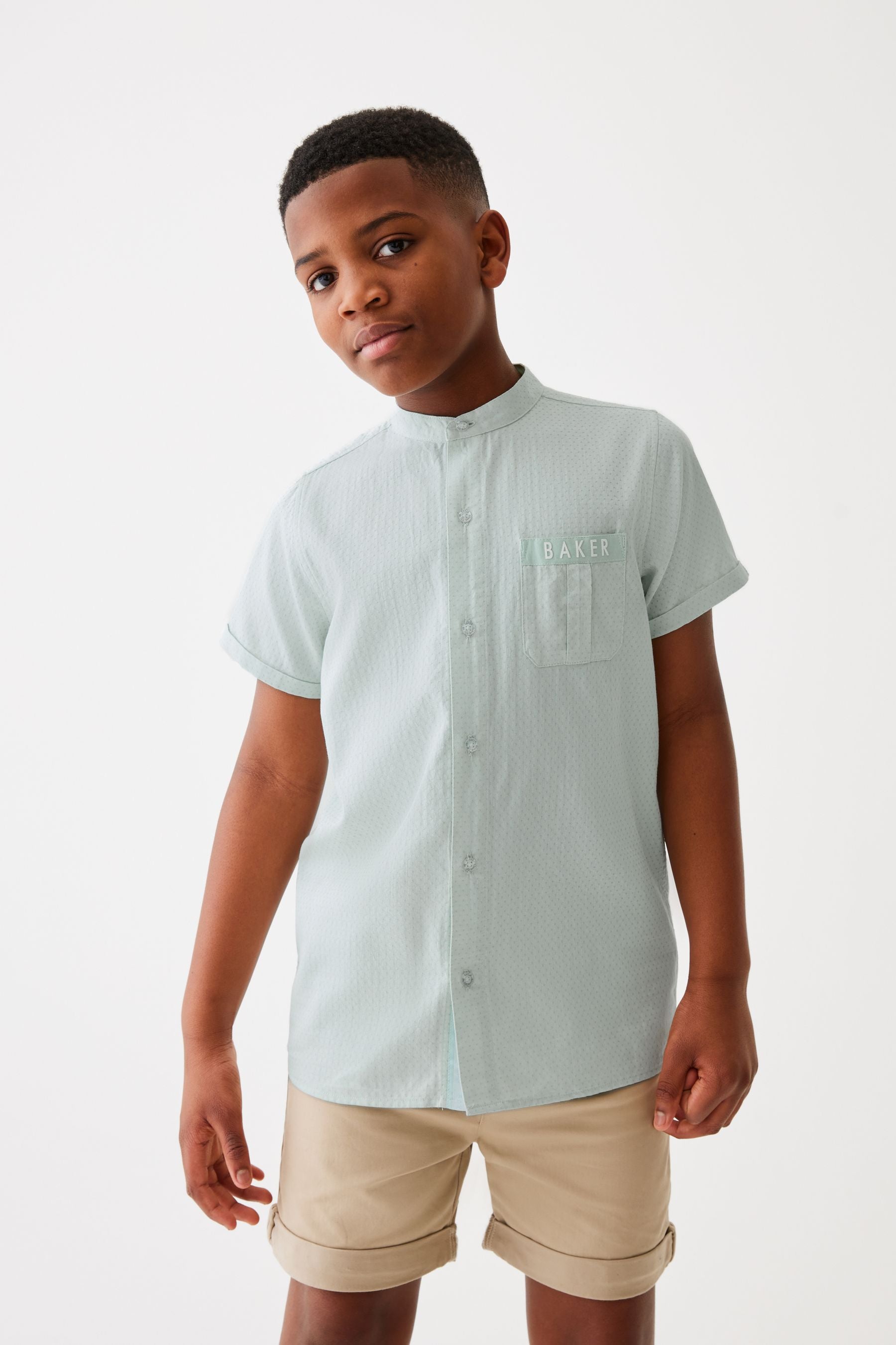 Green Baker by Ted Baker Green Grandad Shirt