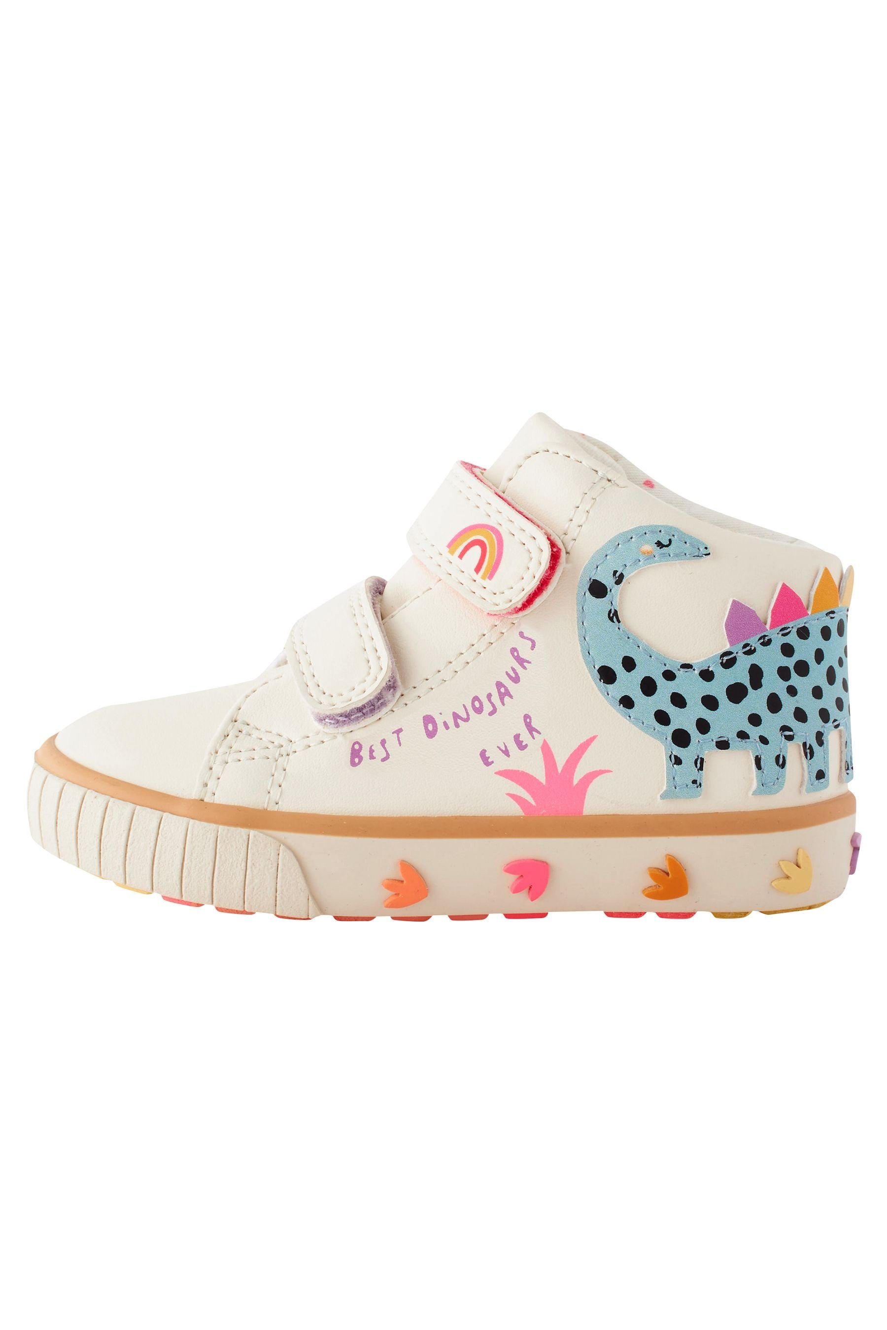 Cream Dinosaur High Top Trainers