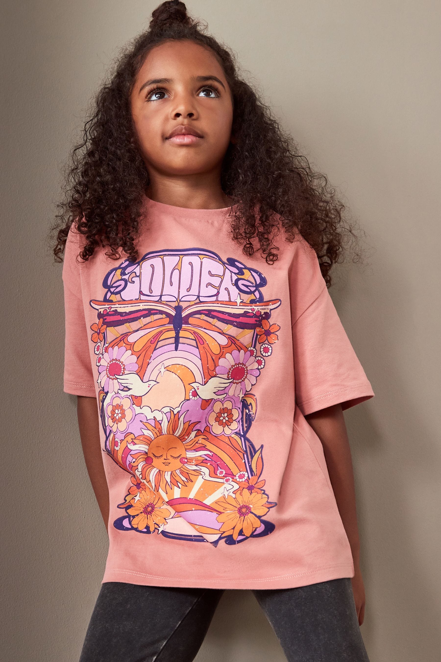 Orange Celestial T-Shirt And Leggings Set (3-16yrs)