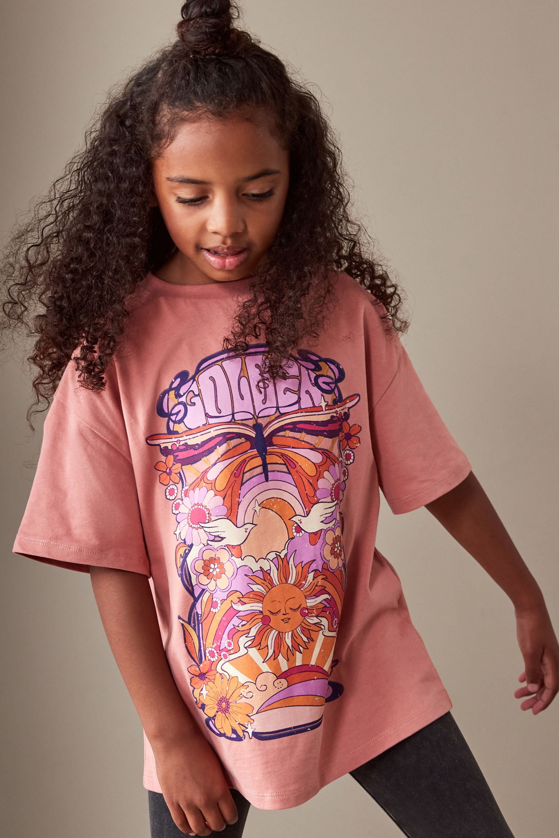 Orange Celestial T-Shirt And Leggings Set (3-16yrs)