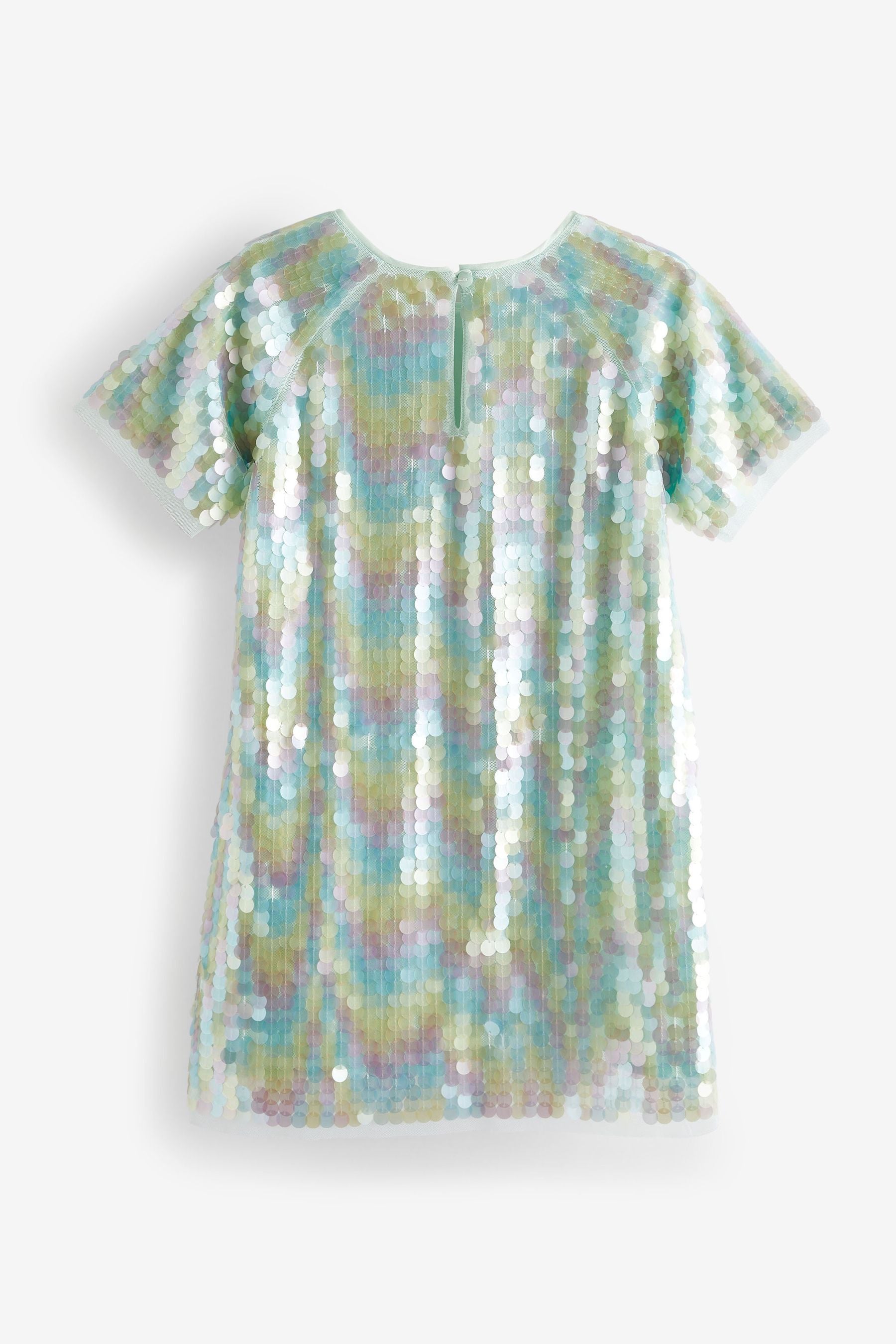 Mint Green Sequin Party Dress (3-16yrs)