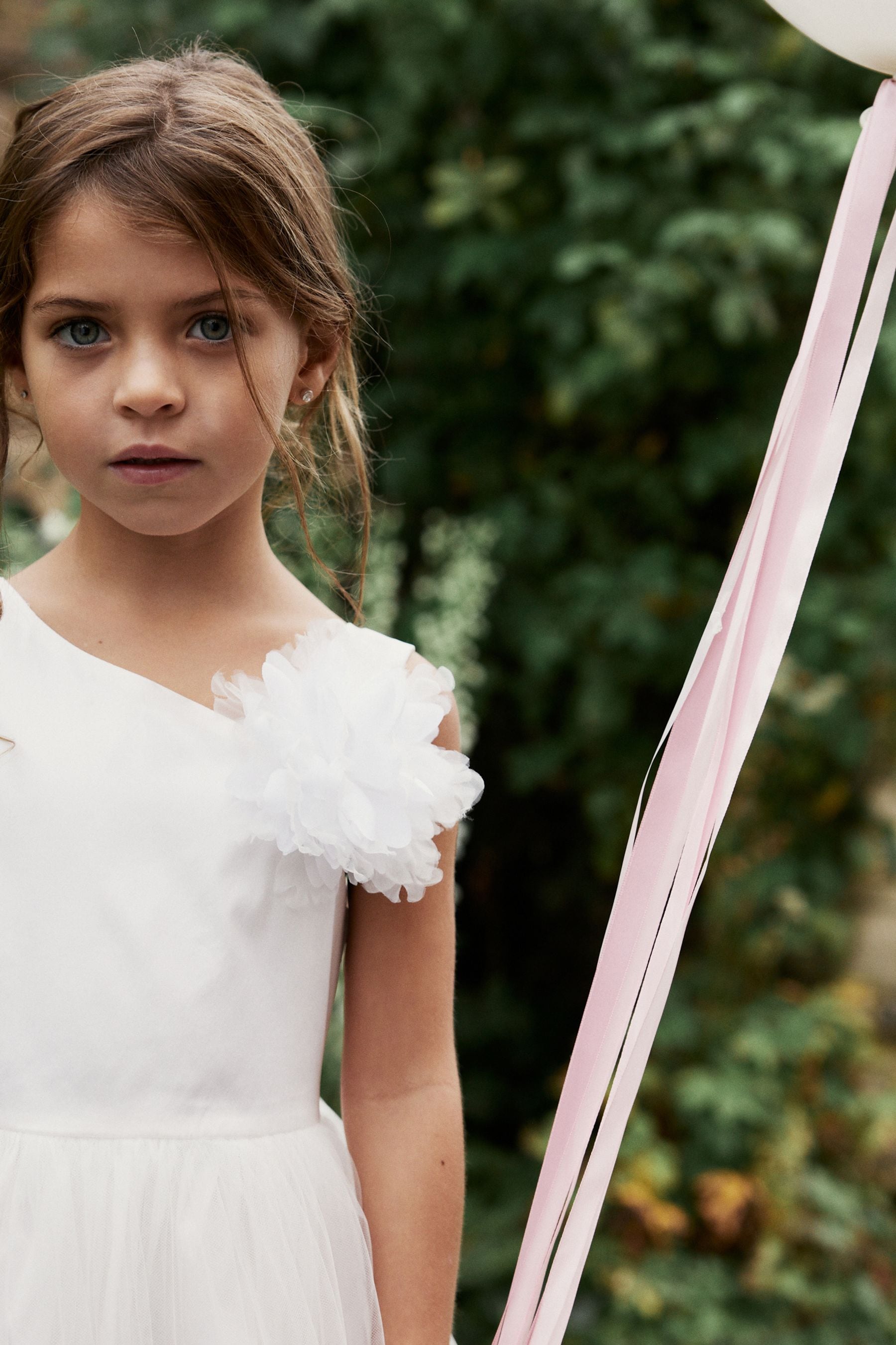 Cream Corsage Flower Girl Dress (3-16yrs)