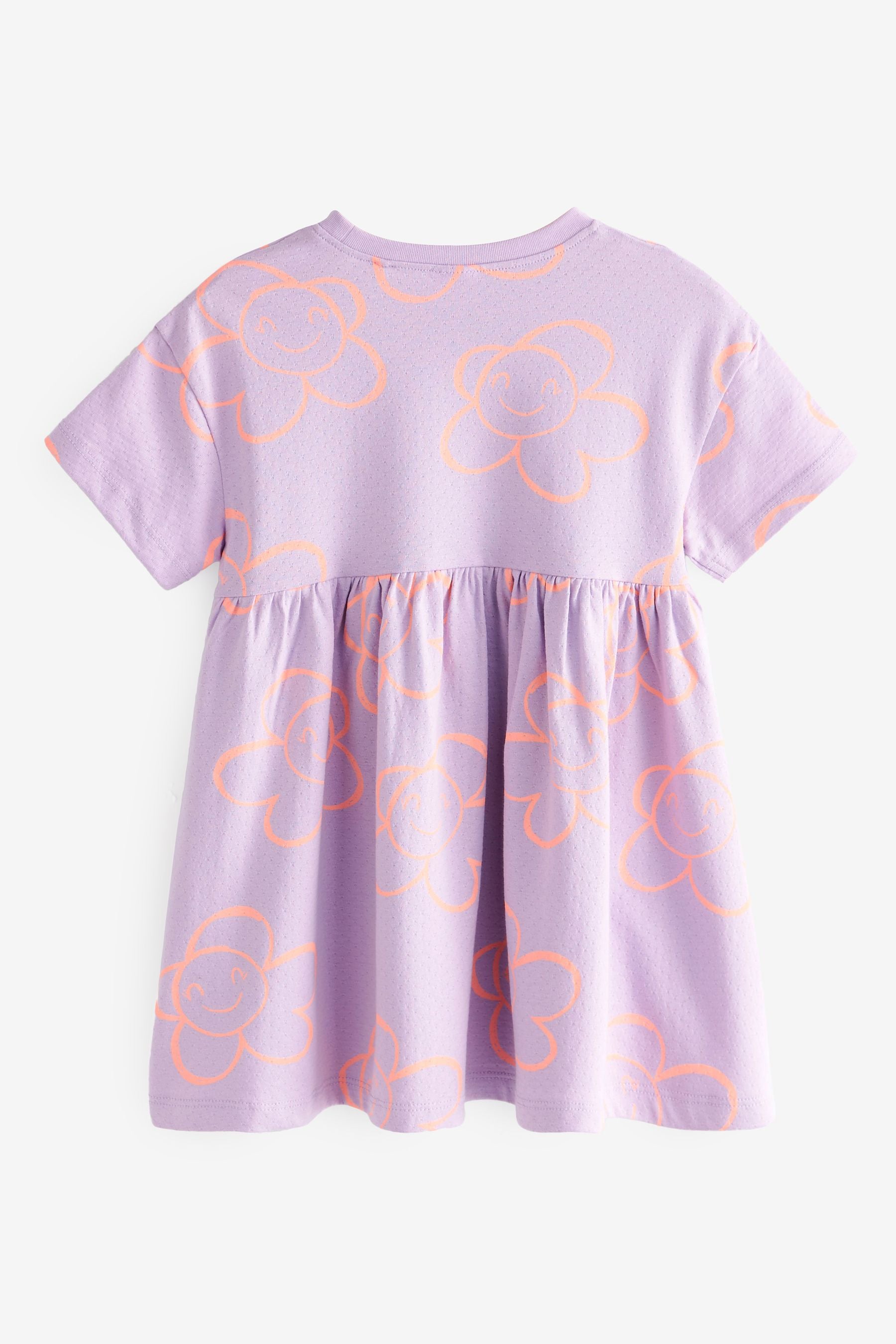 Purple Textured Jersey Dress (3mths-7yrs)